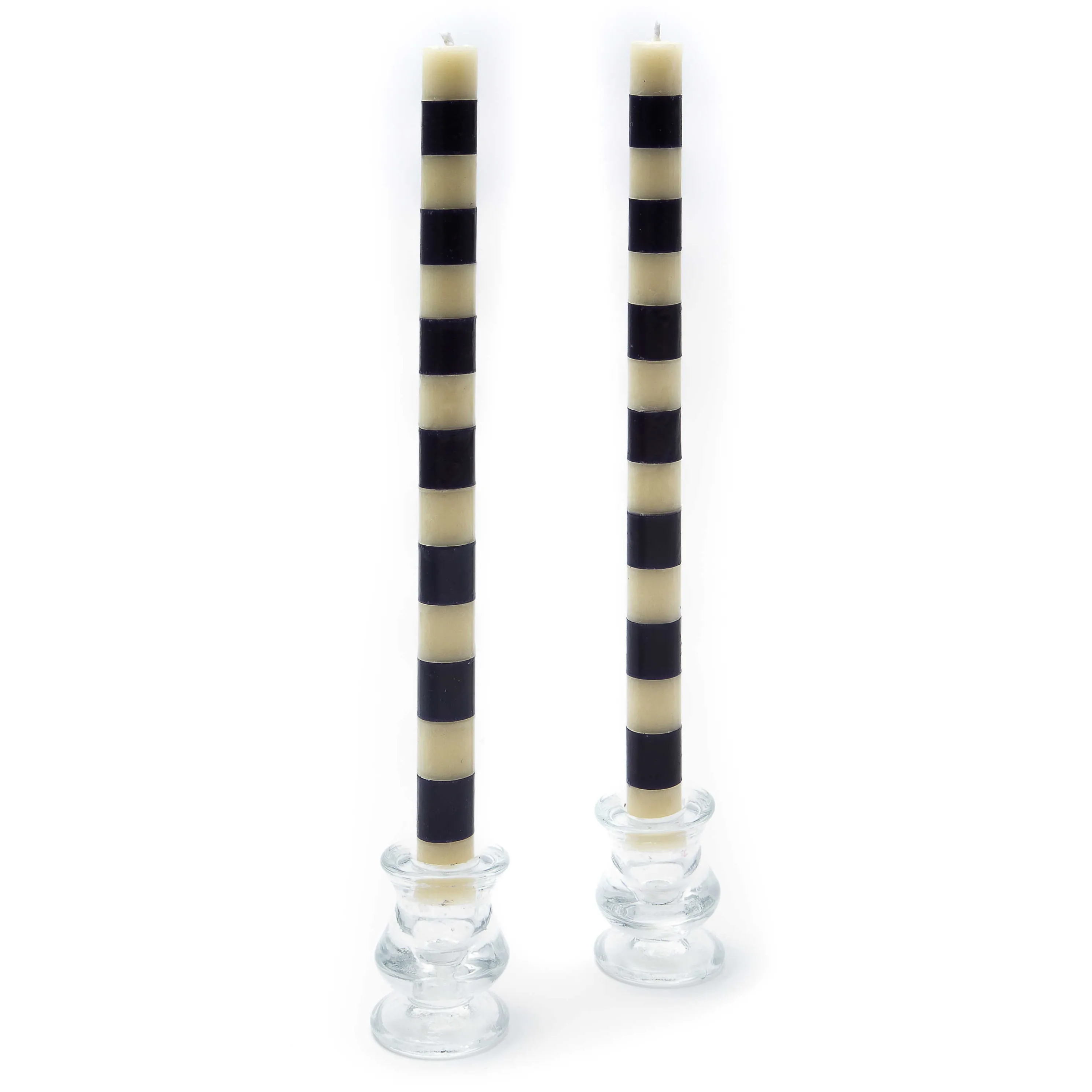 Bands Dinner Candles - Navy - Set Of 2