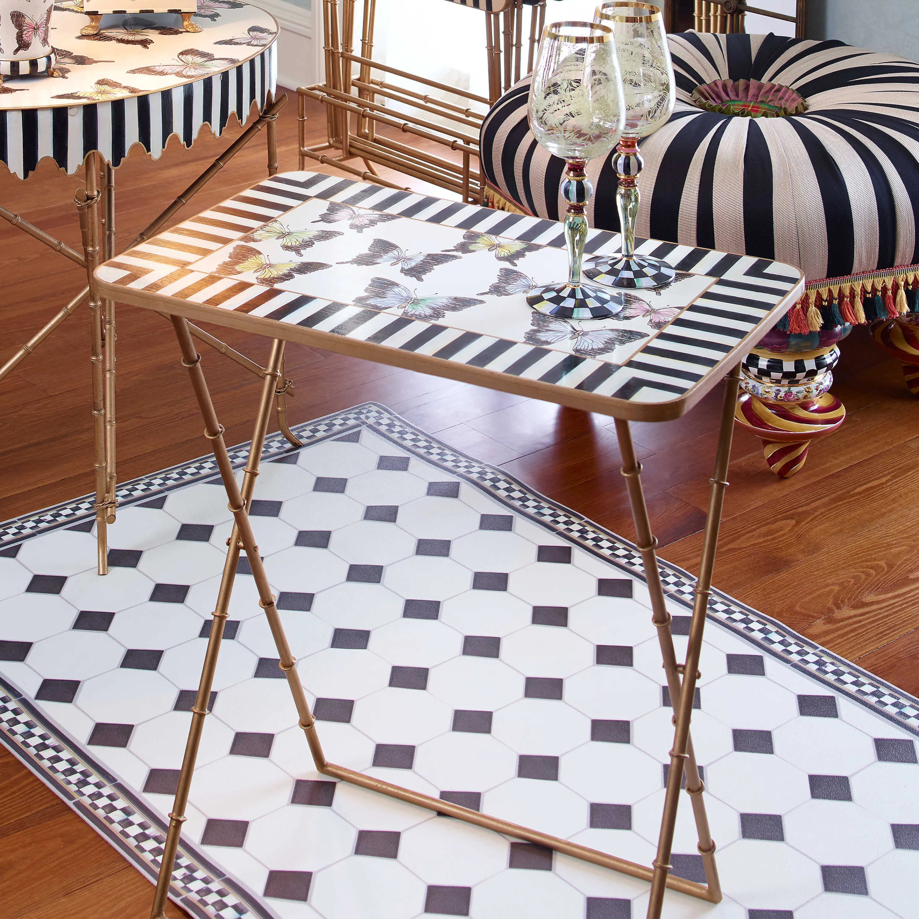 Butterfly Collection Cocktail Trays - Set Of 4