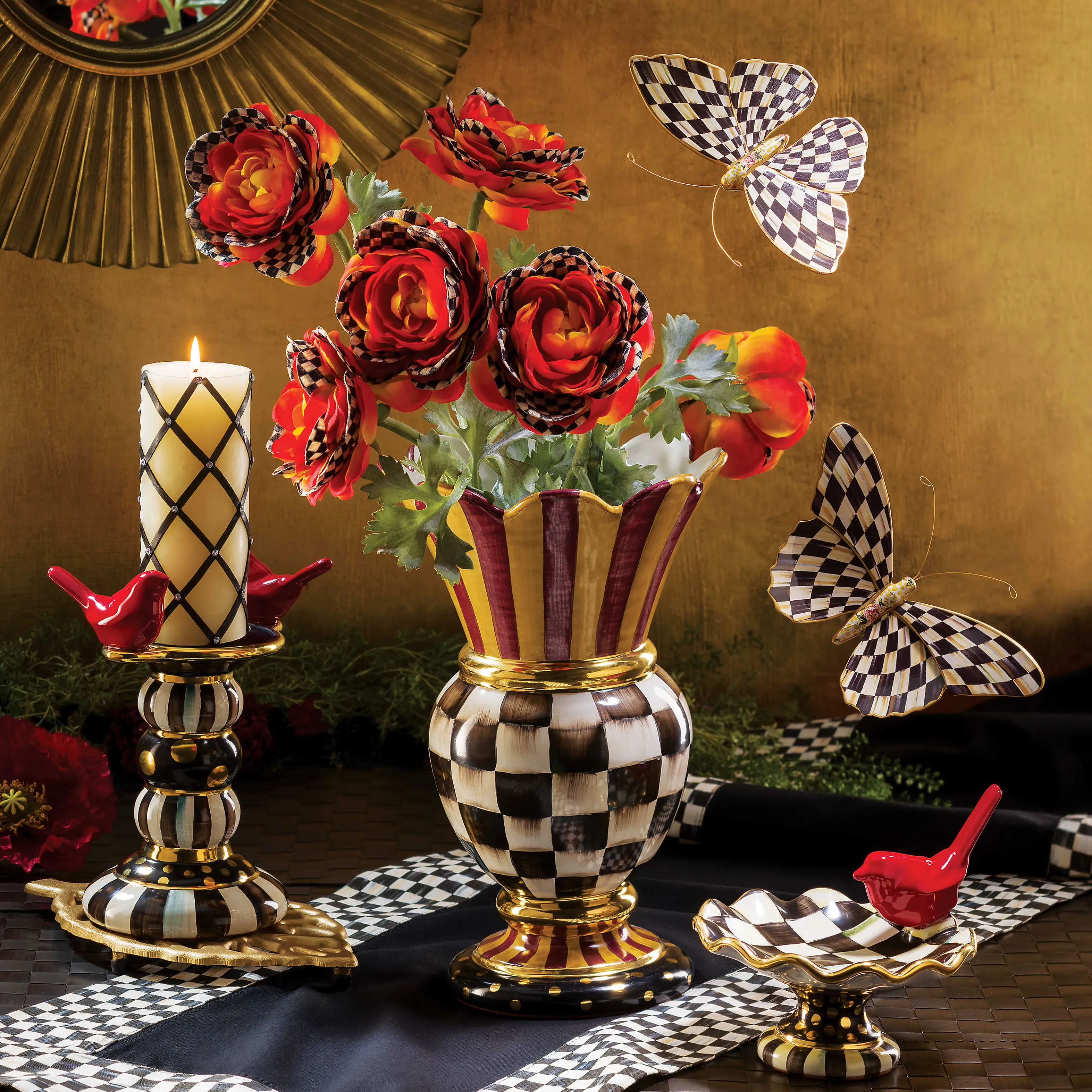 Butterfly Duo Wall Decor - Courtly Check