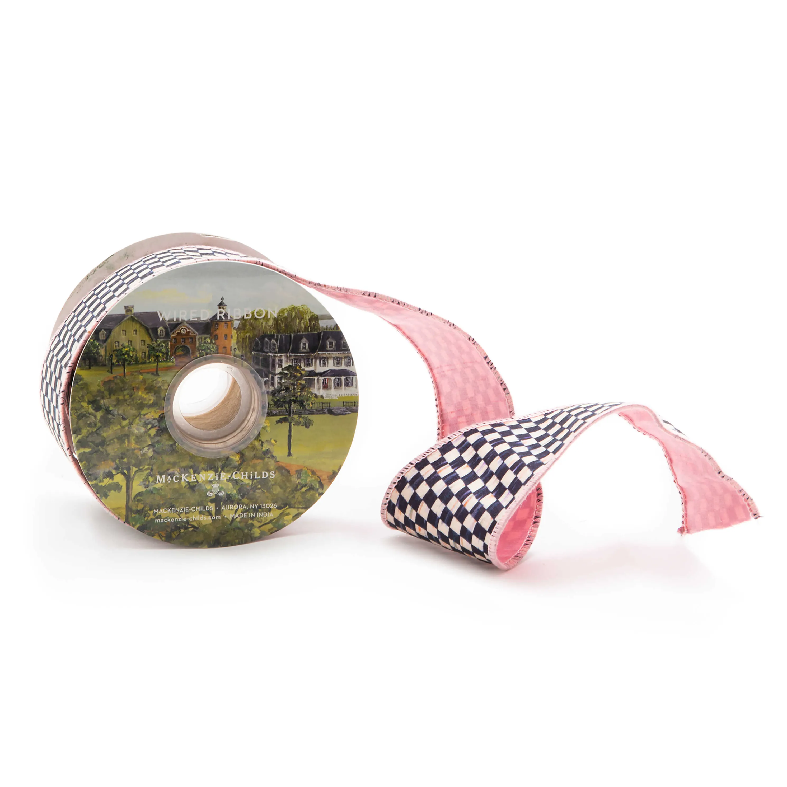 Courtly Check 2.5" Ribbon - Pink