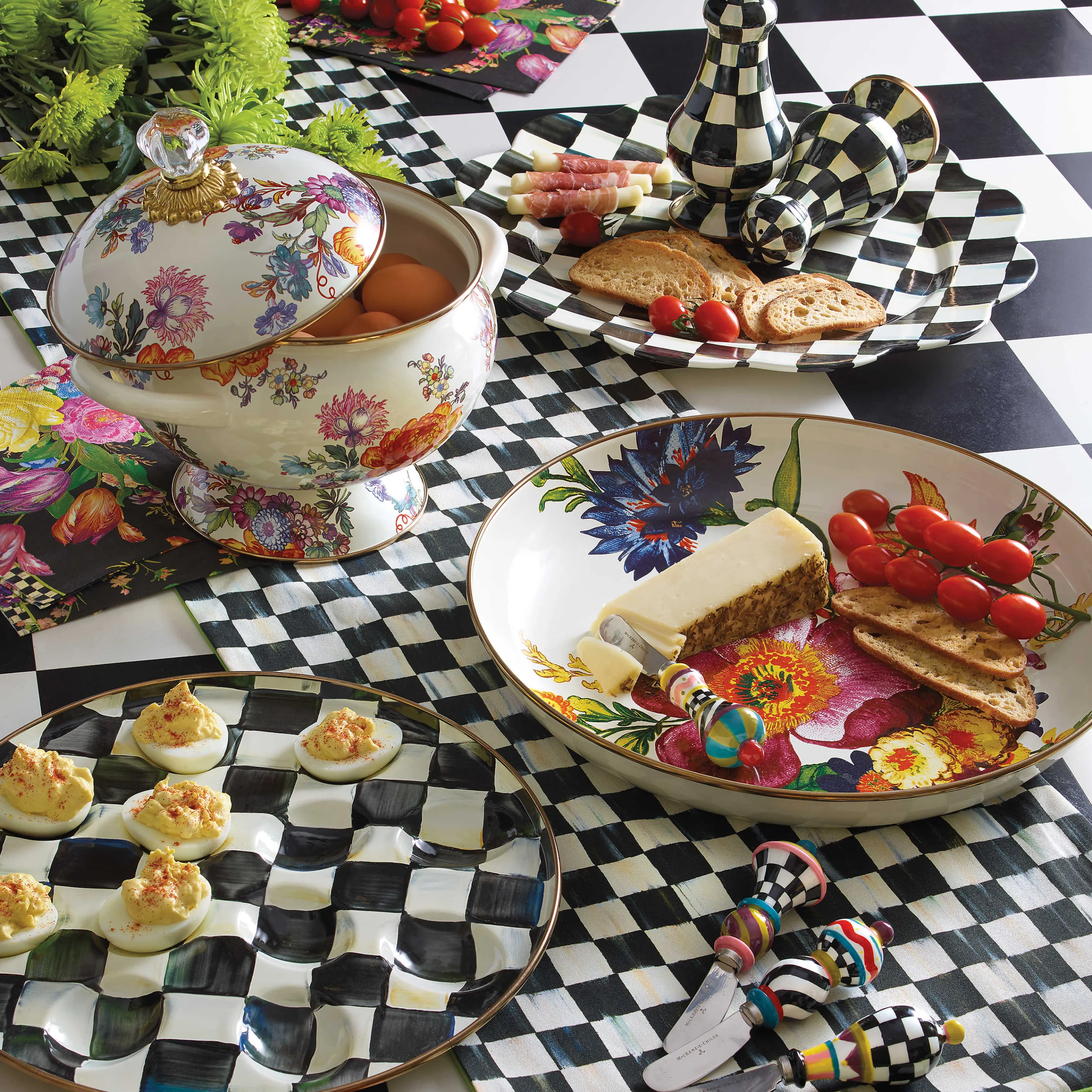 Courtly Check & Stripe Table Runner