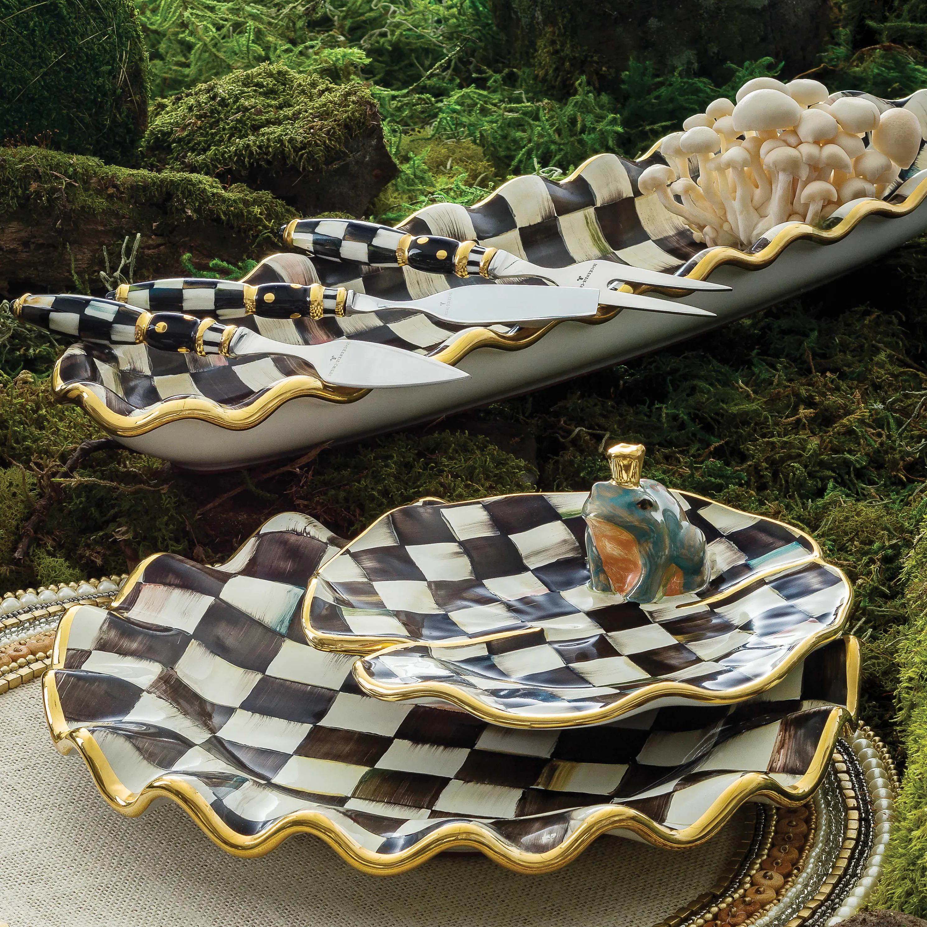 Courtly Check Cheese Knife Set