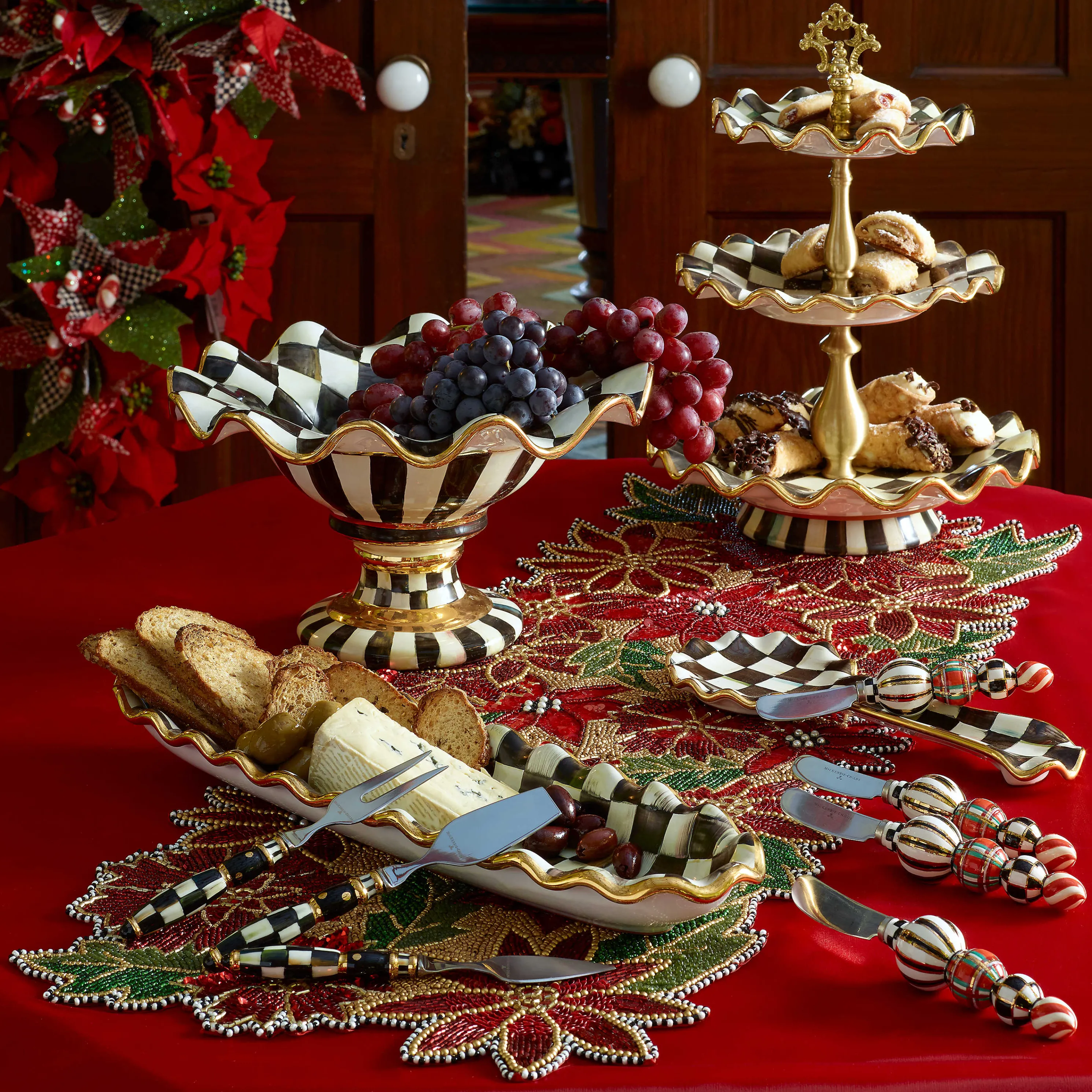 Courtly Check Cheese Knife Set