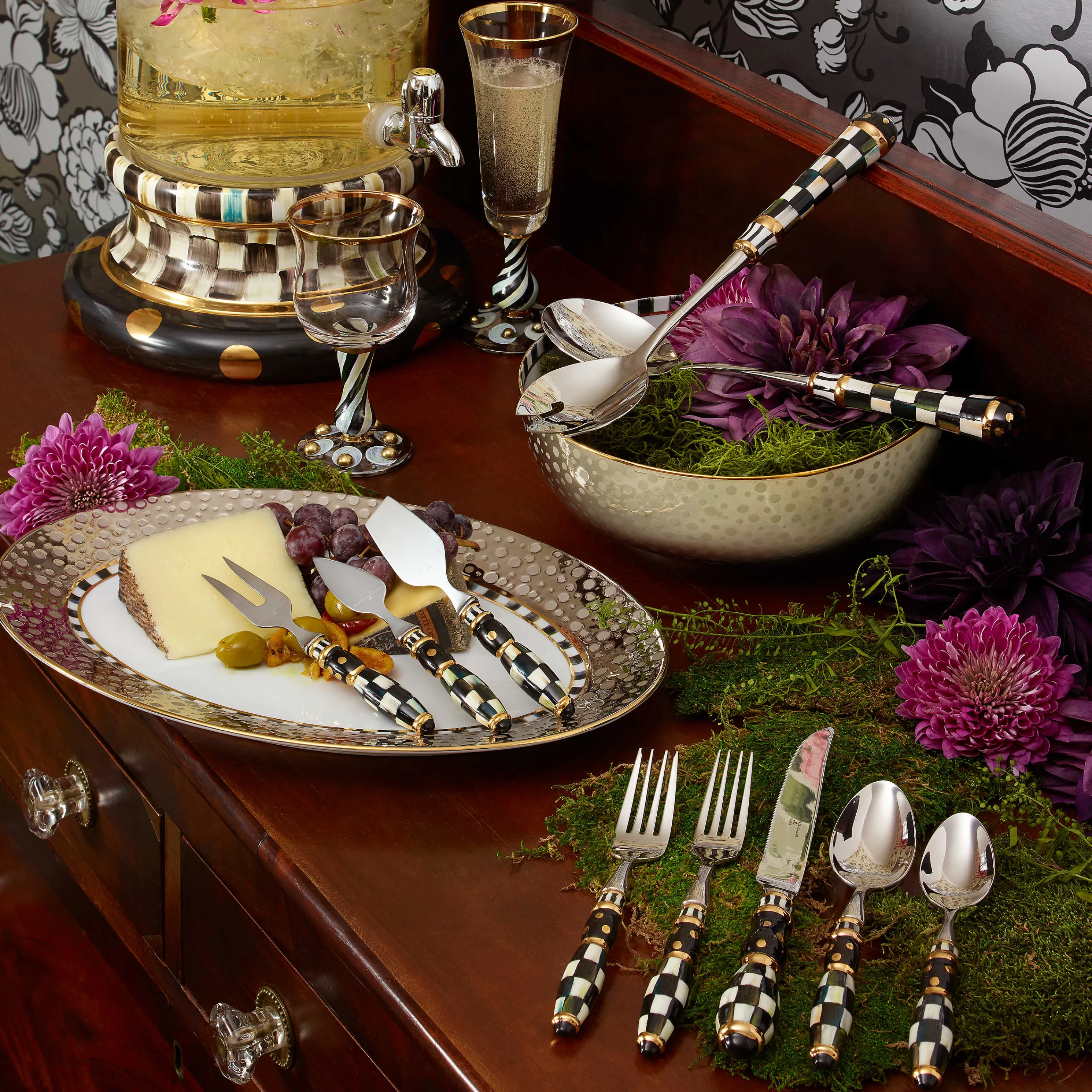 Courtly Check Cheese Knife Set