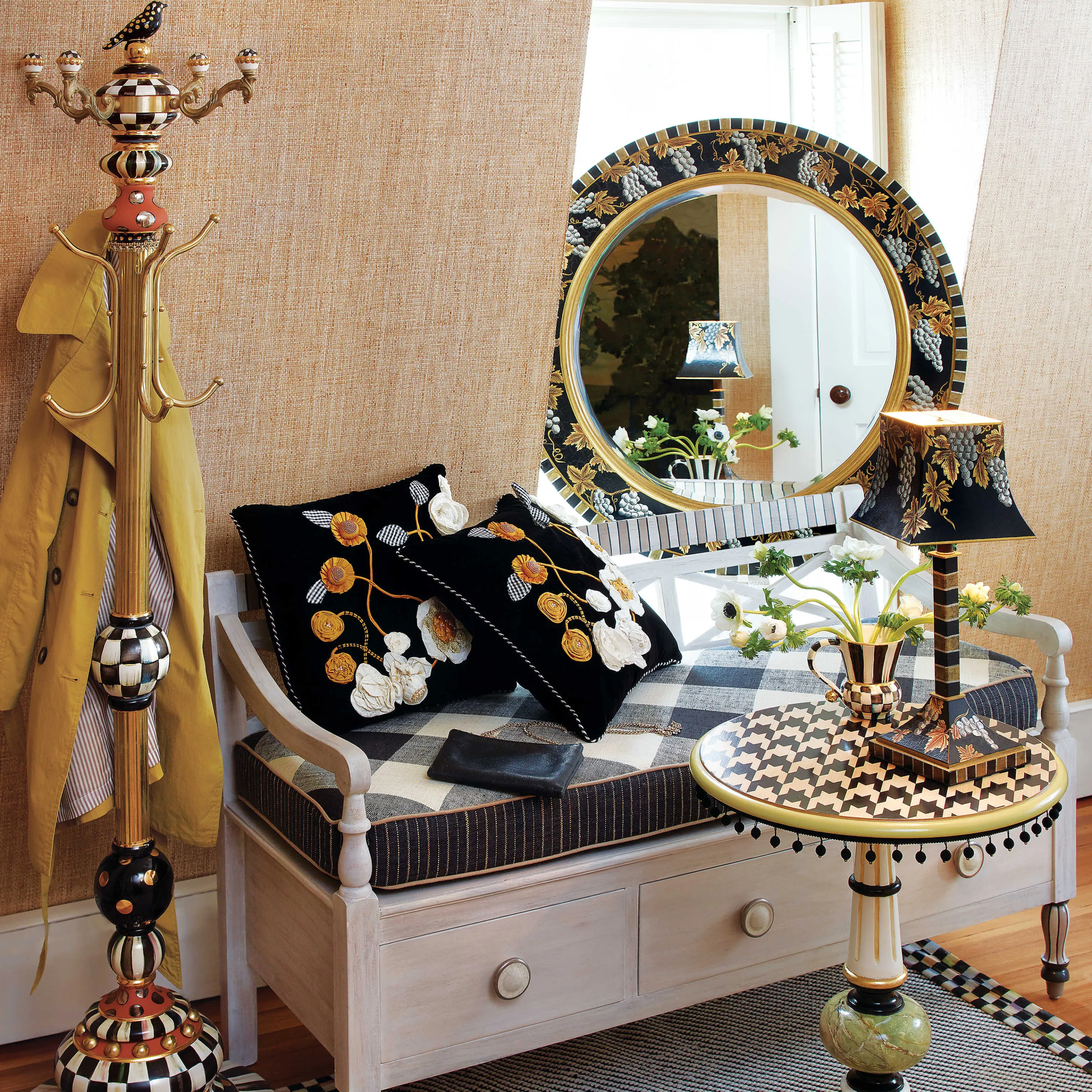 Courtly Check Coat Perch