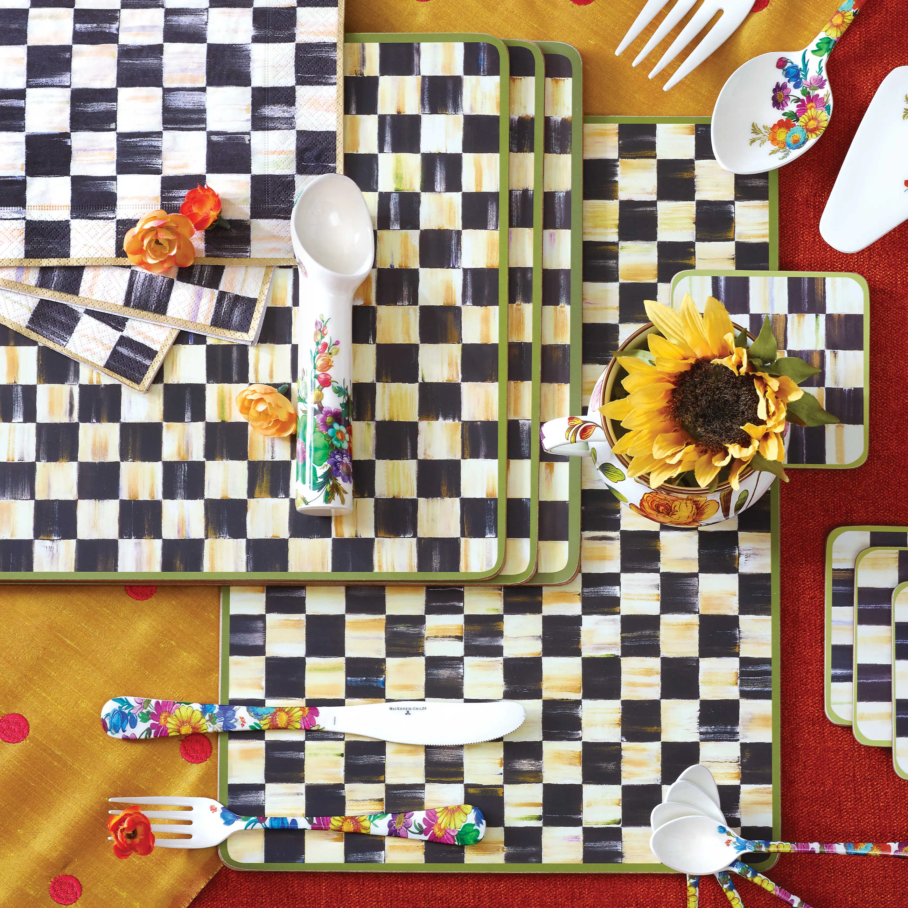 Courtly Check Cork Back Placemats - Set Of 4