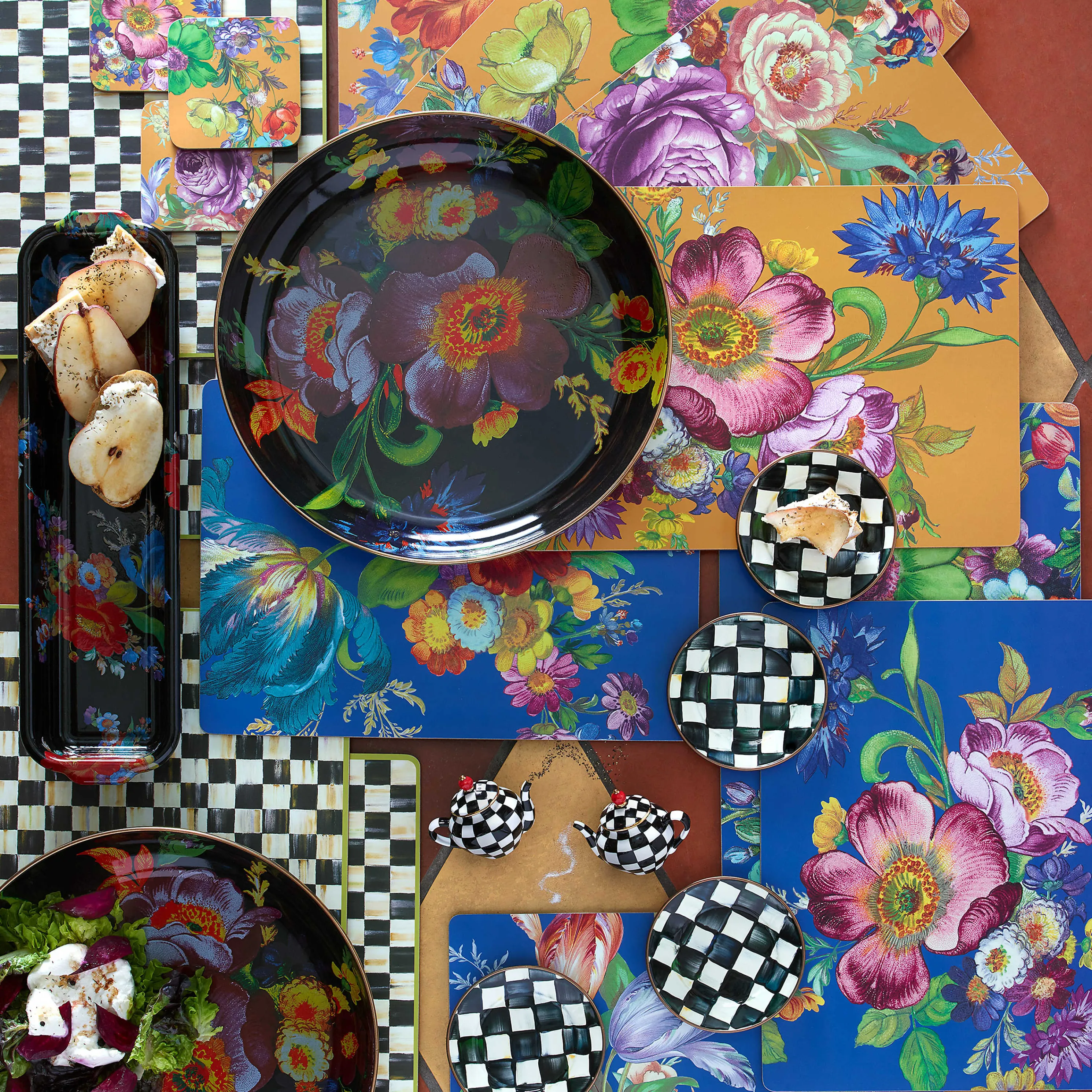 Courtly Check Cork Back Placemats - Set Of 4