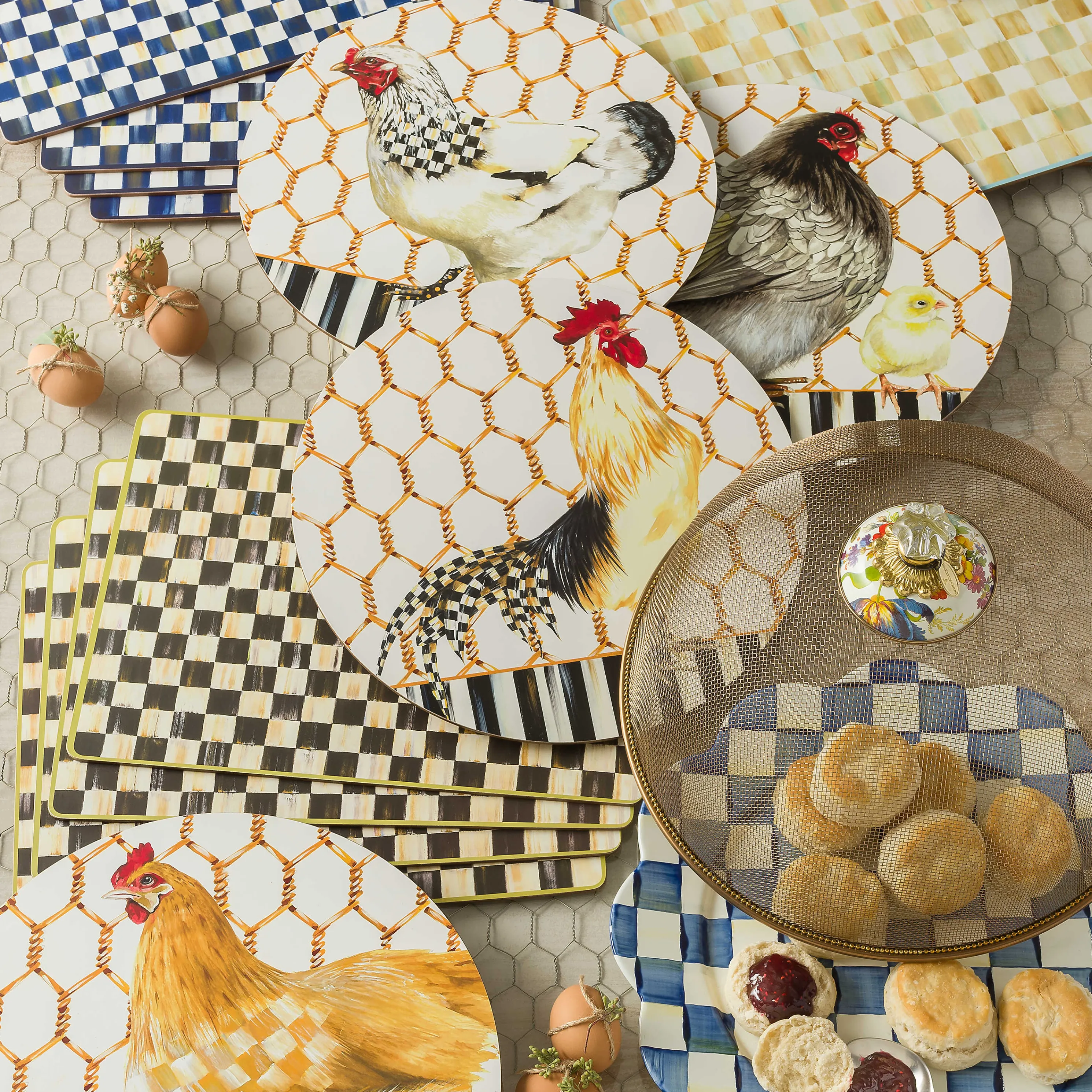 Courtly Check Cork Back Placemats - Set Of 4