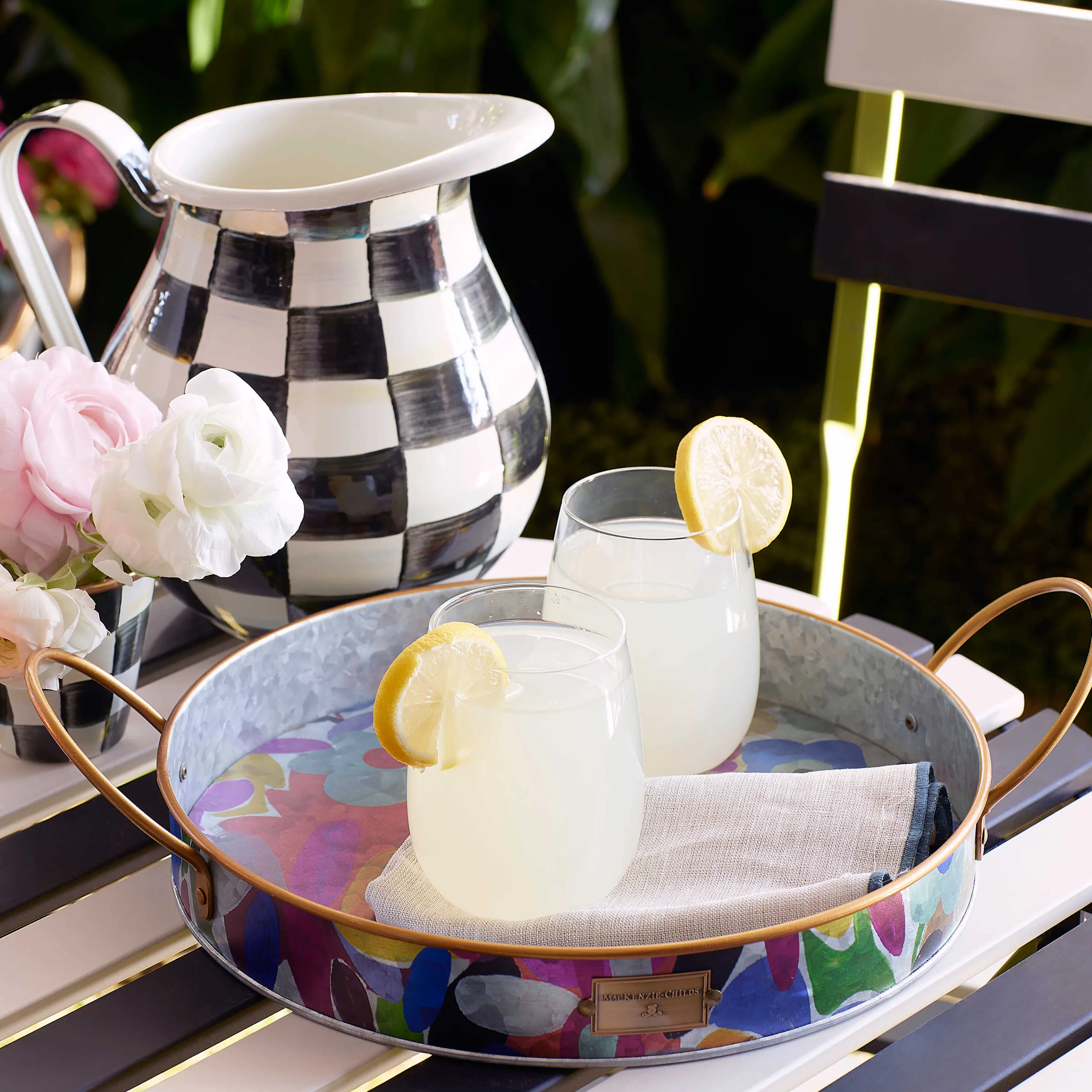 Courtly Check Enamel Pitcher