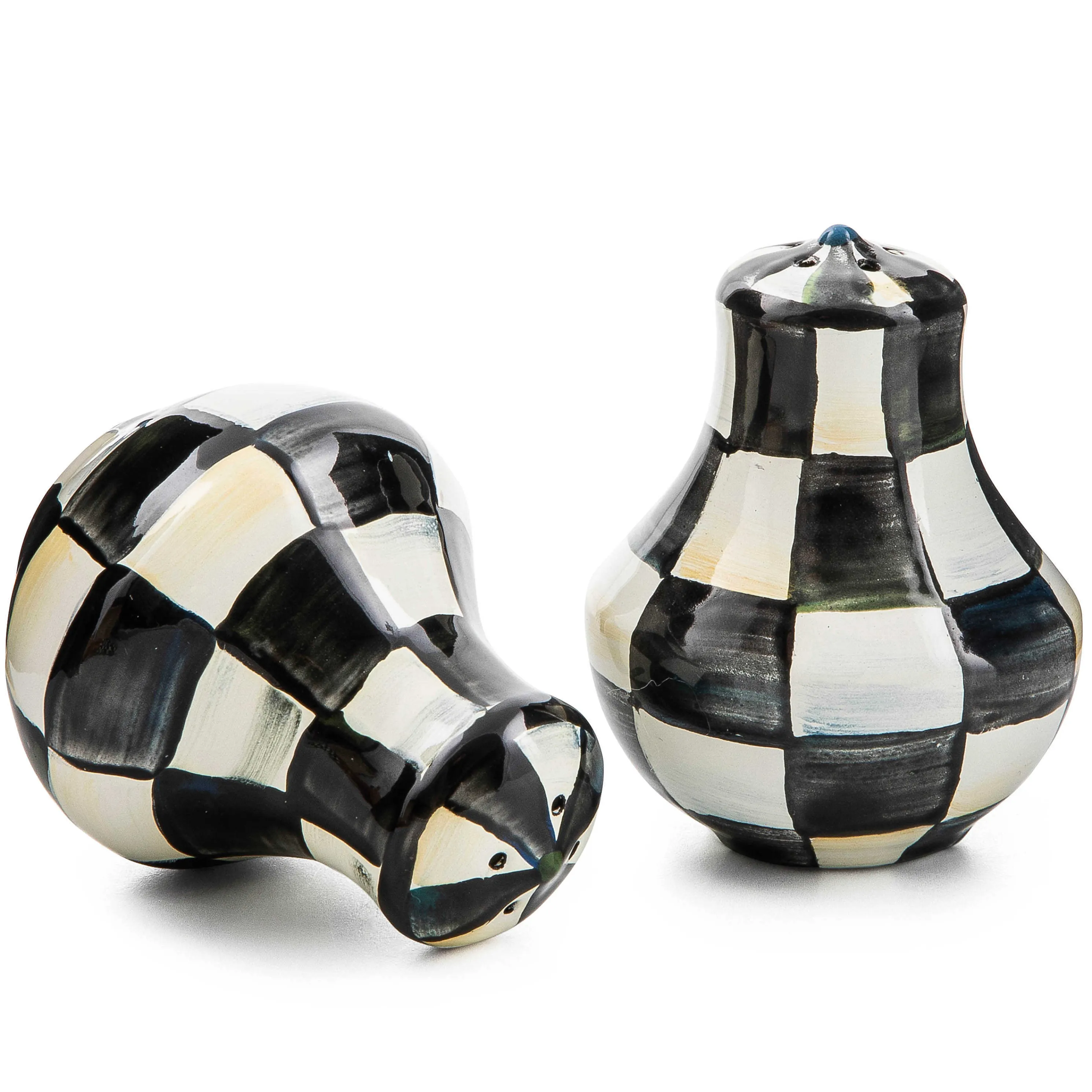 Courtly Check Enamel Salt & Pepper Shakers