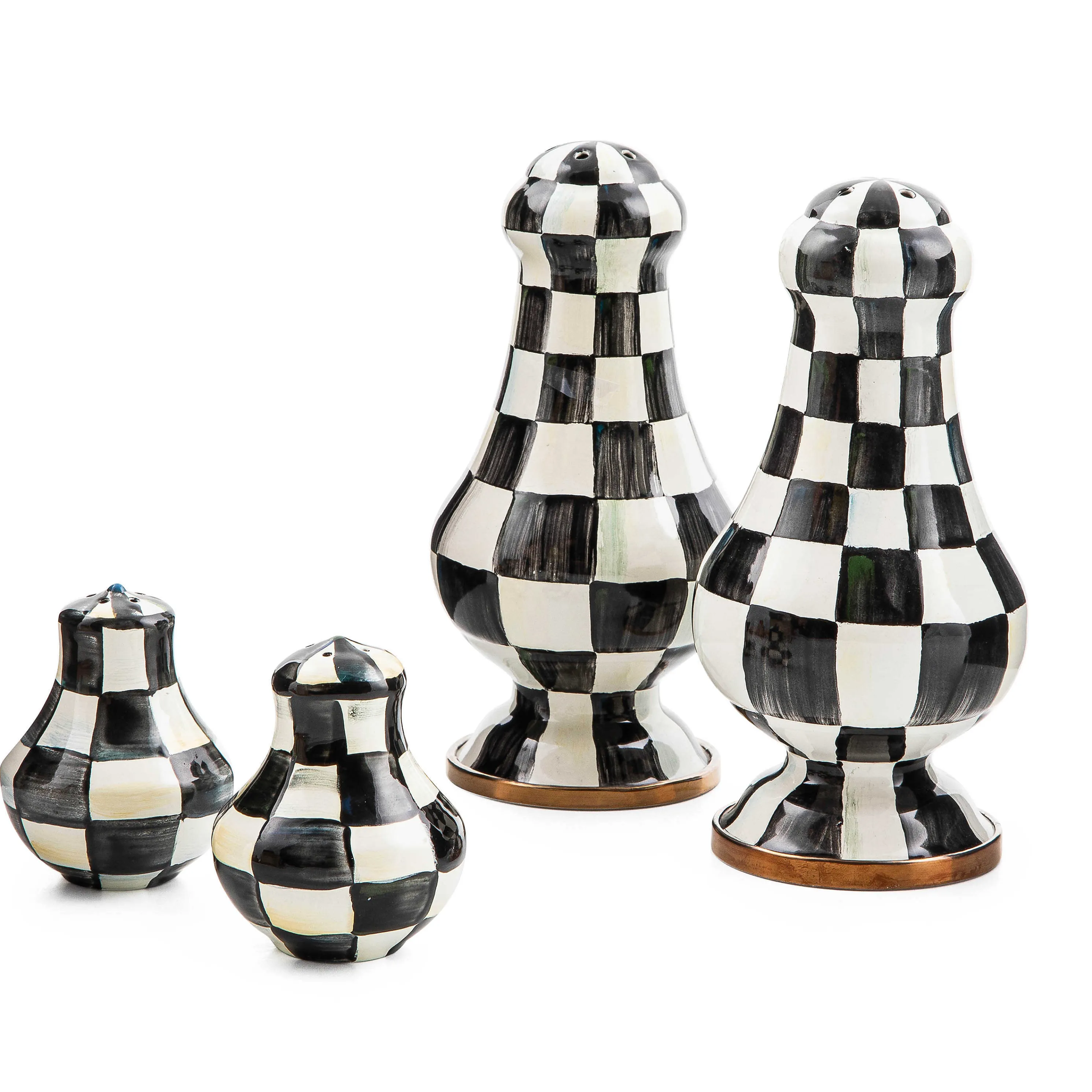 Courtly Check Enamel Salt & Pepper Shakers