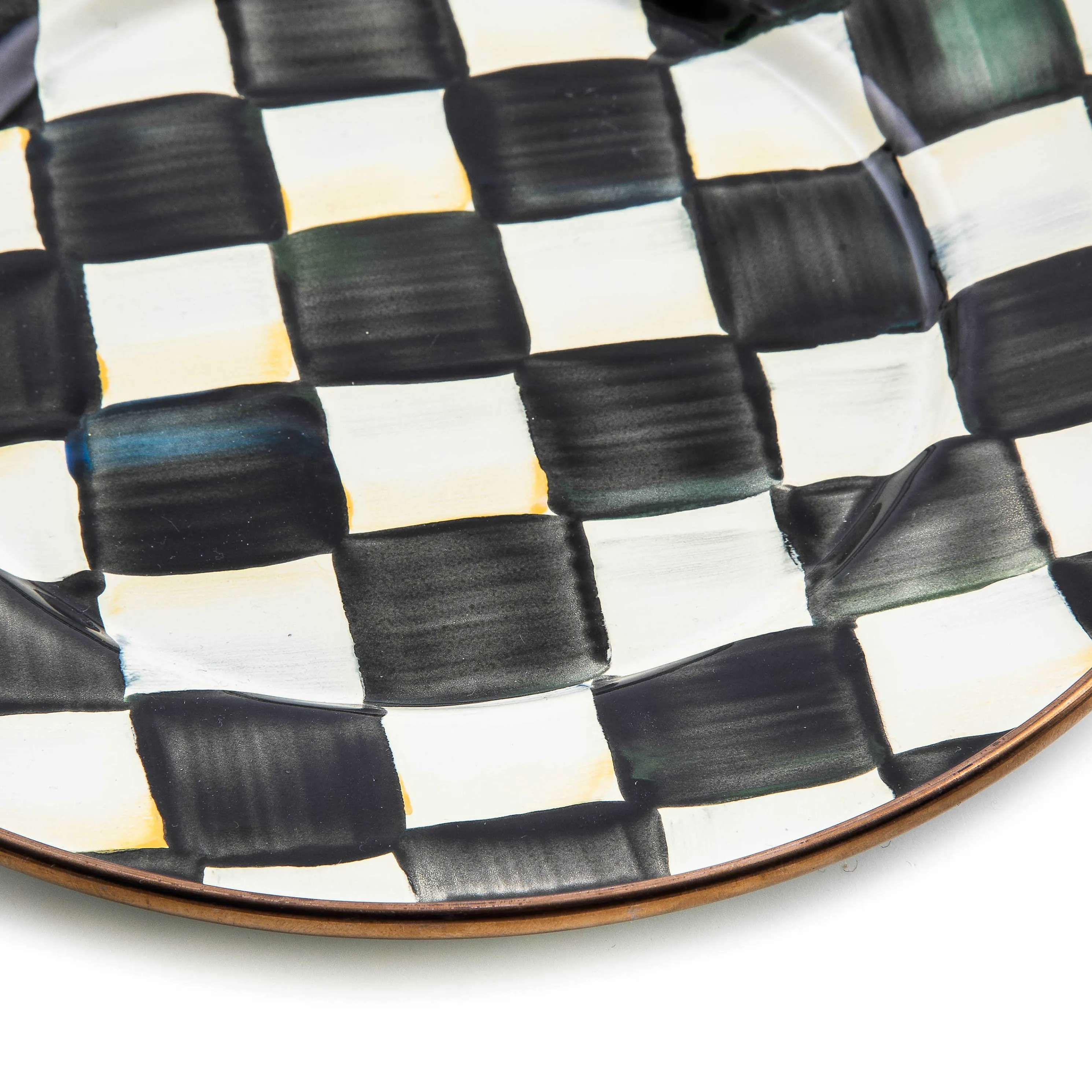 Courtly Check Enamel Salad/Dessert Plate