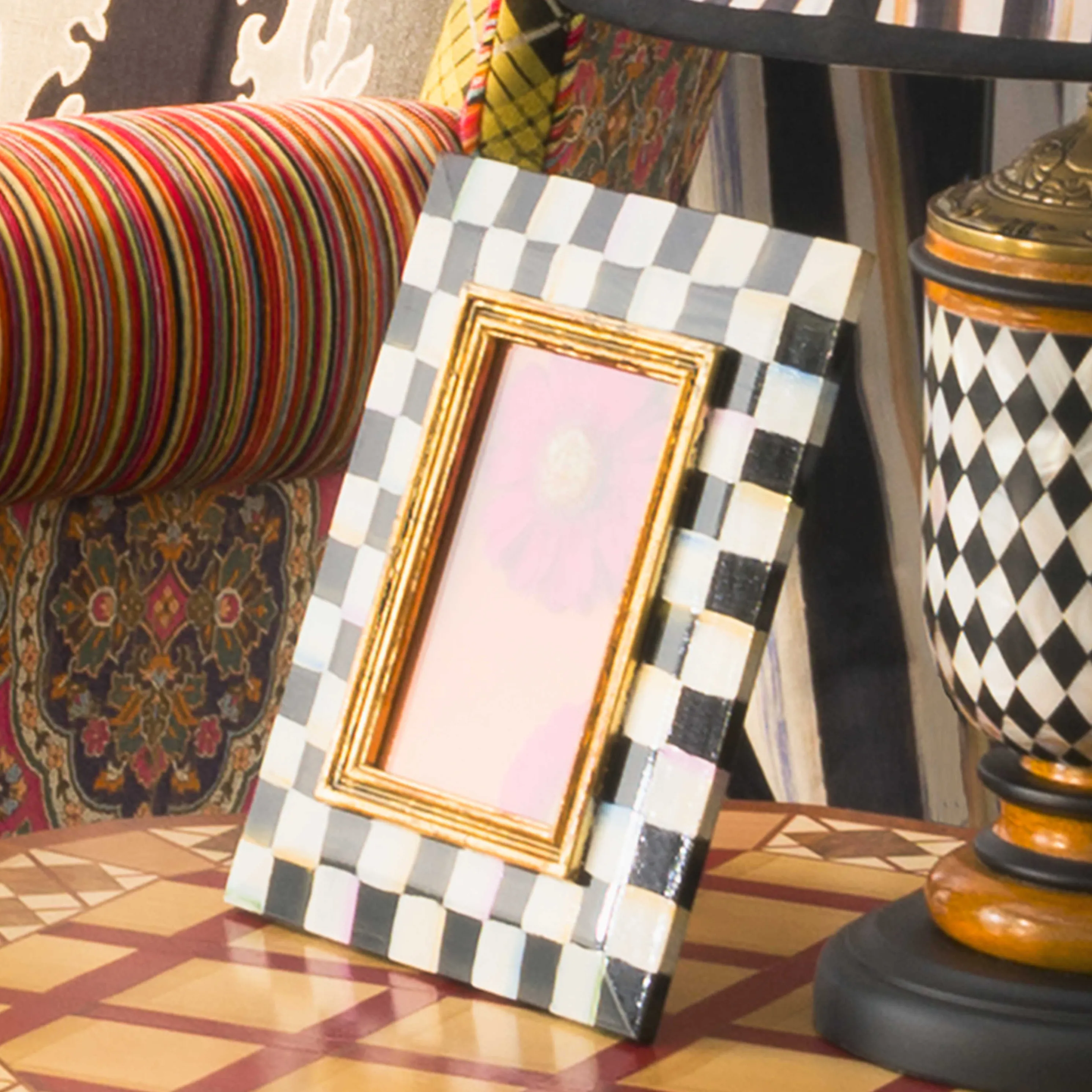 Courtly Check Enamel Frame - 5