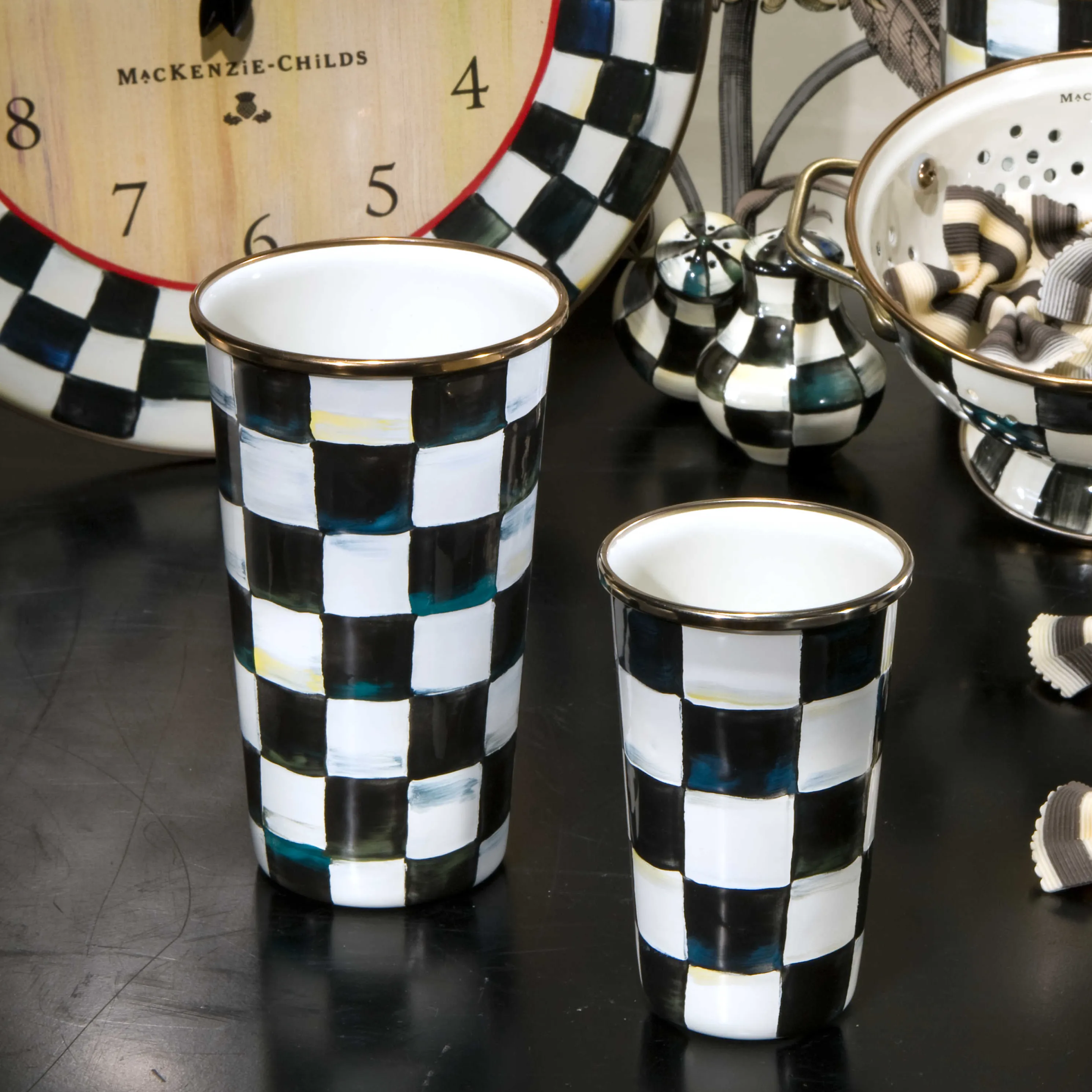Courtly Check Enamel Tumbler - 10 Ounce