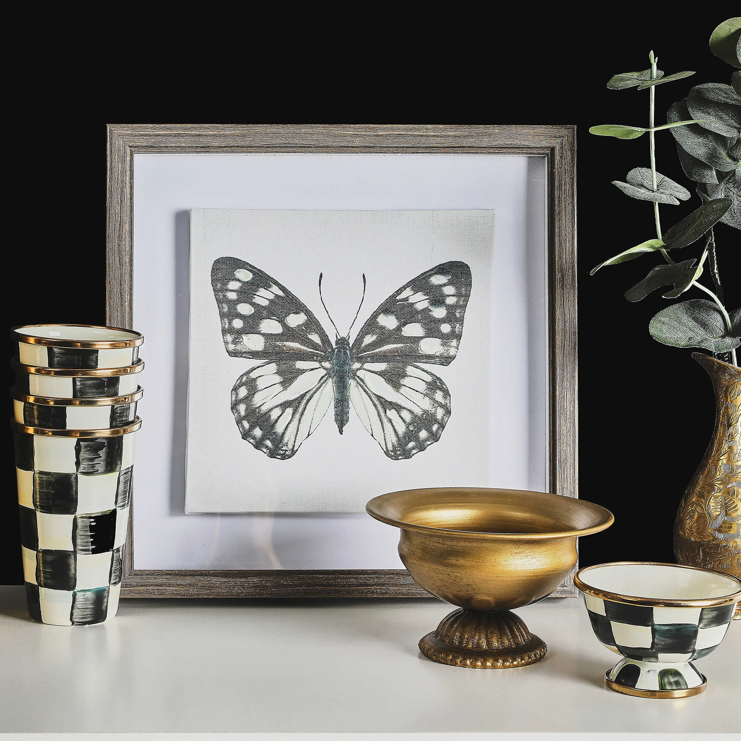 Courtly Check Enamel Tumbler - 10 Ounce