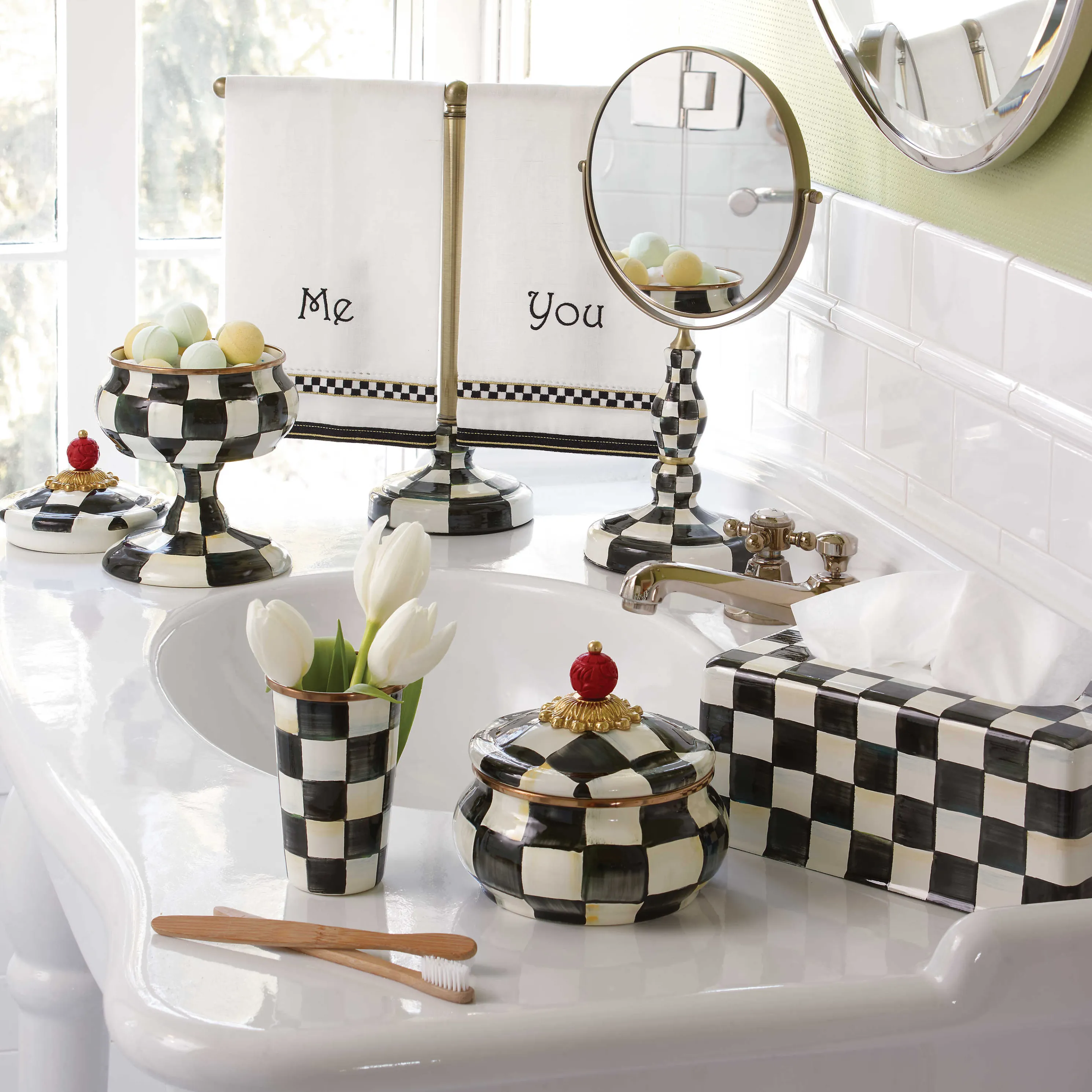 Courtly Check Enamel Tumbler - 10 Ounce