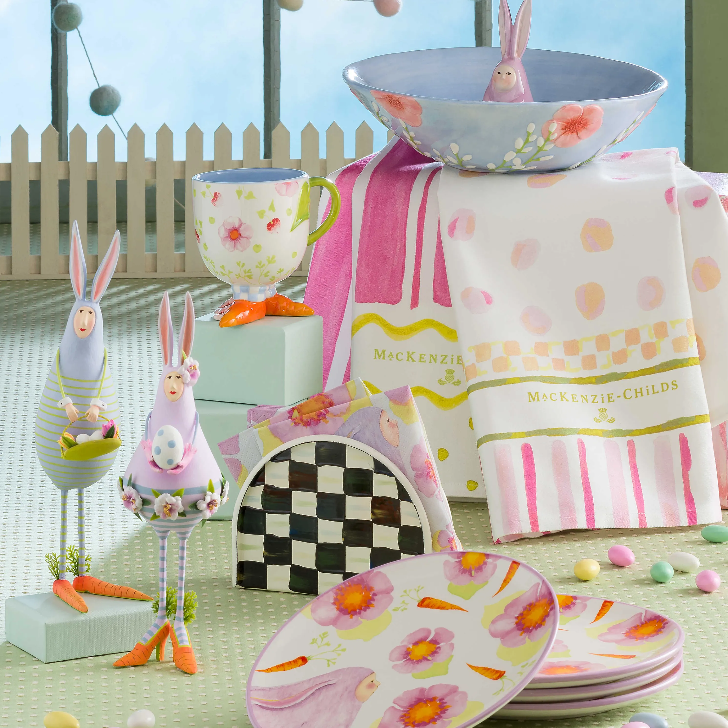 Courtly Check Enamel Napkin Holder