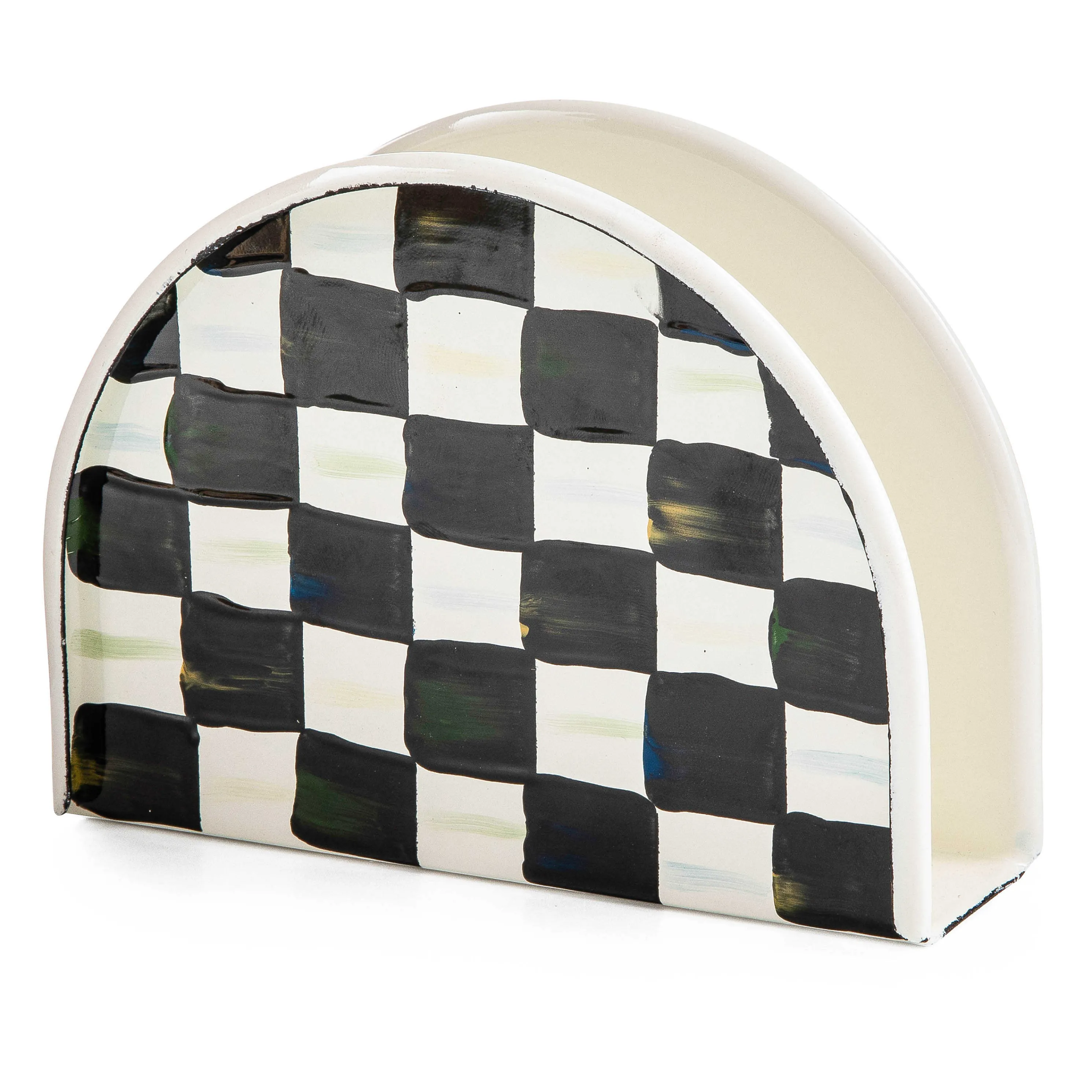 Courtly Check Enamel Napkin Holder