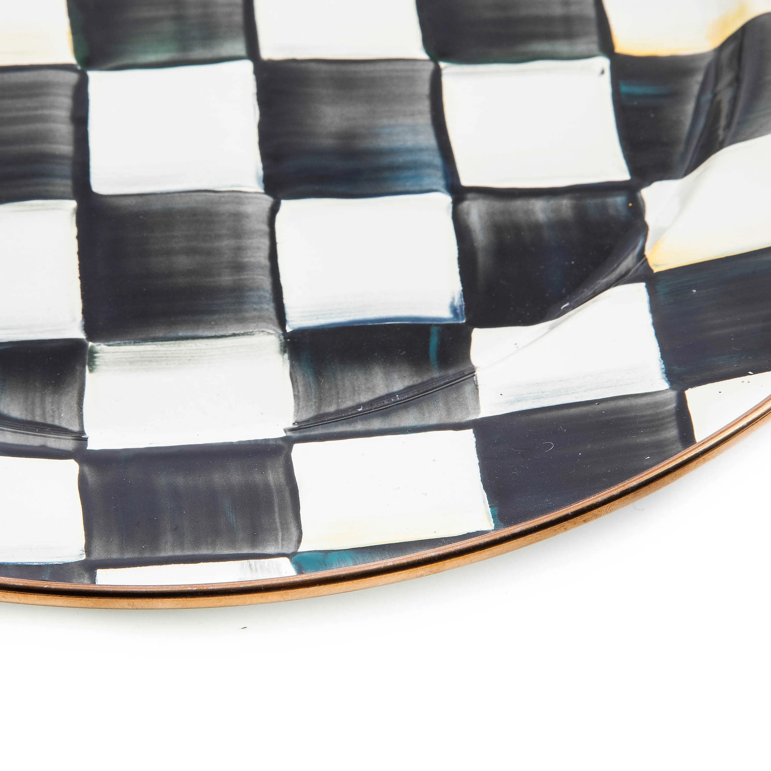Courtly Check Enamel Charger/Plate