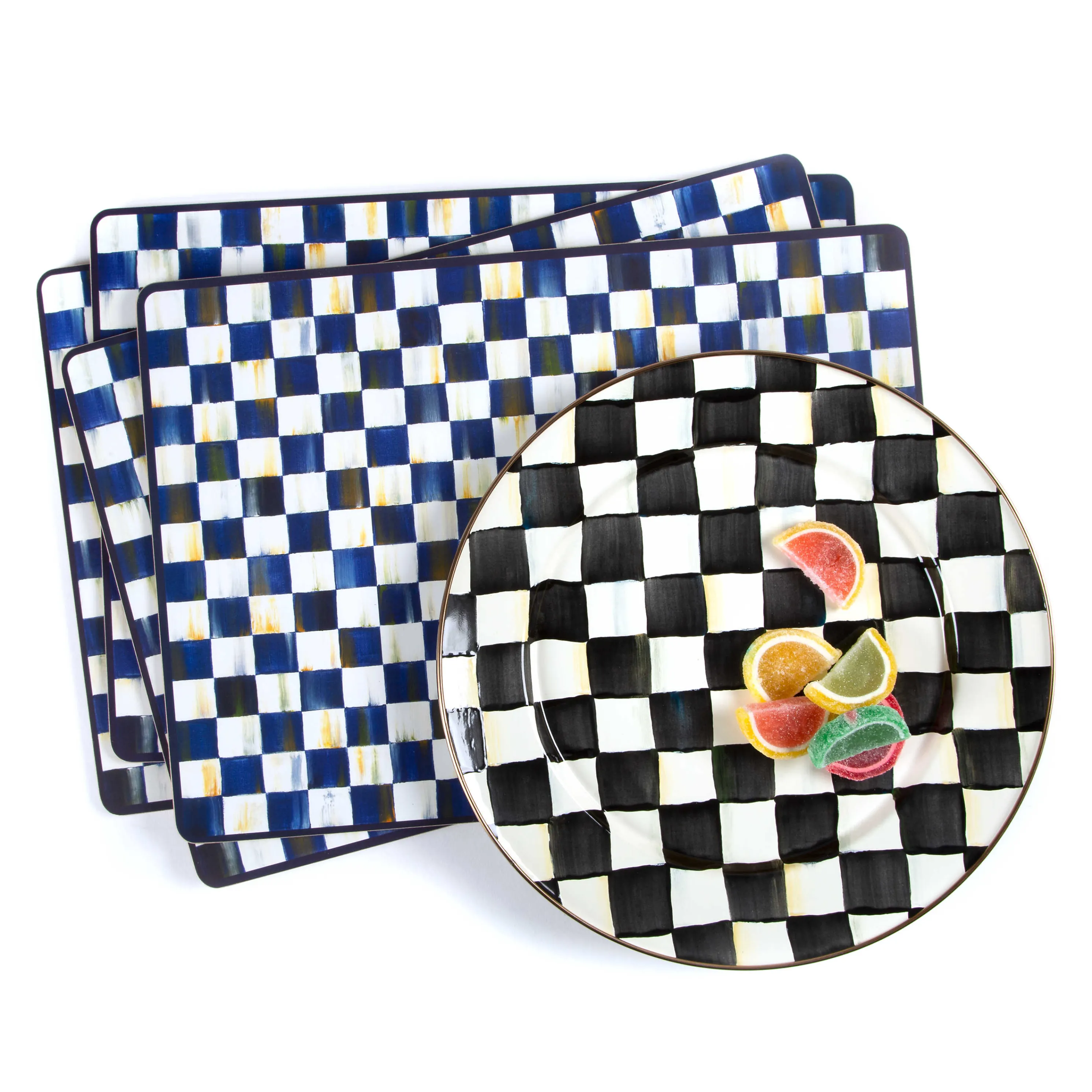 Courtly Check Enamel Charger/Plate