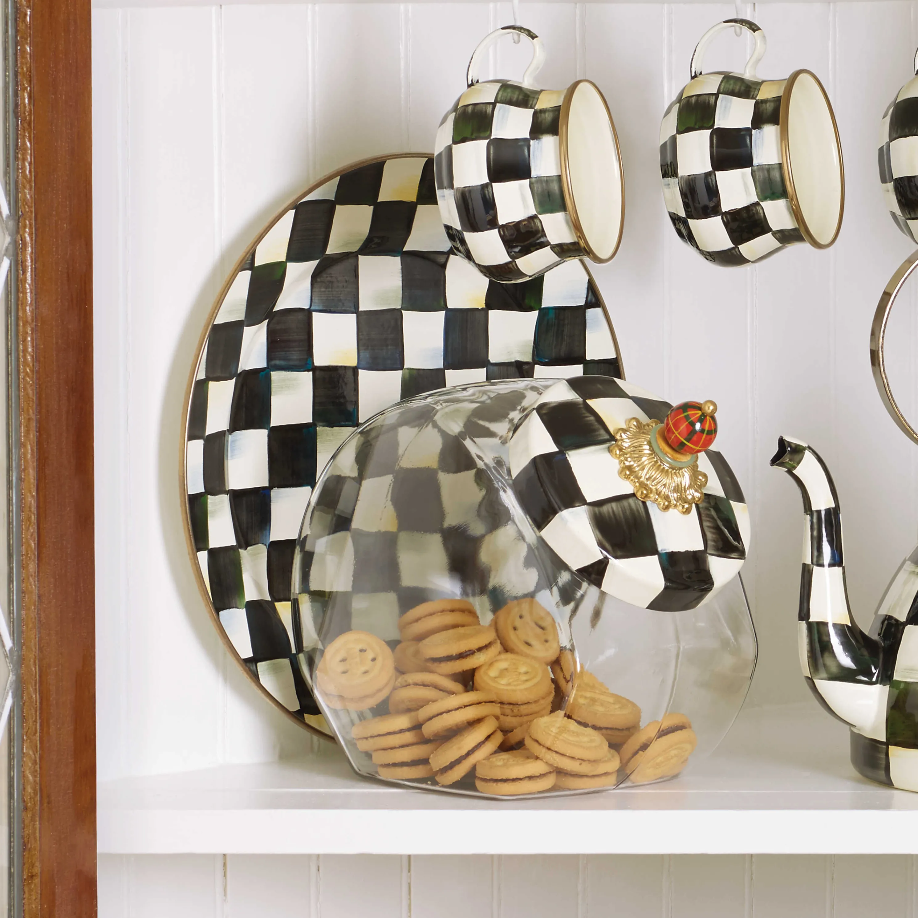 Courtly Check Enamel Charger/Plate