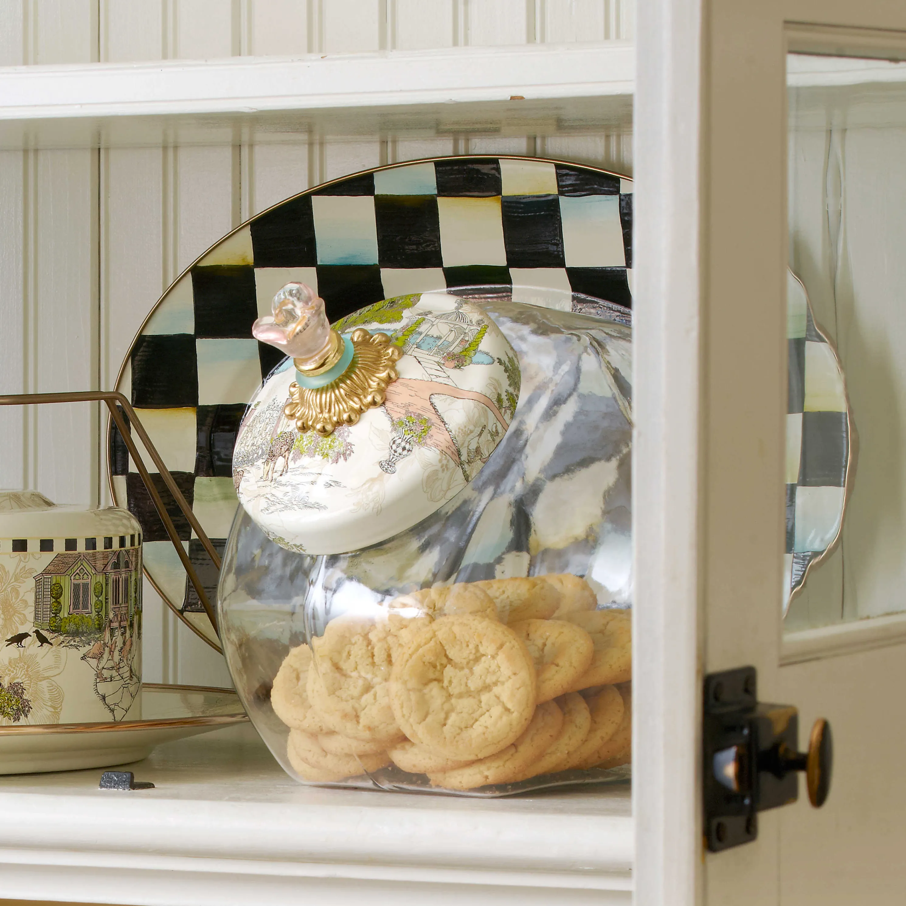 Courtly Check Enamel Oval Platter - Small