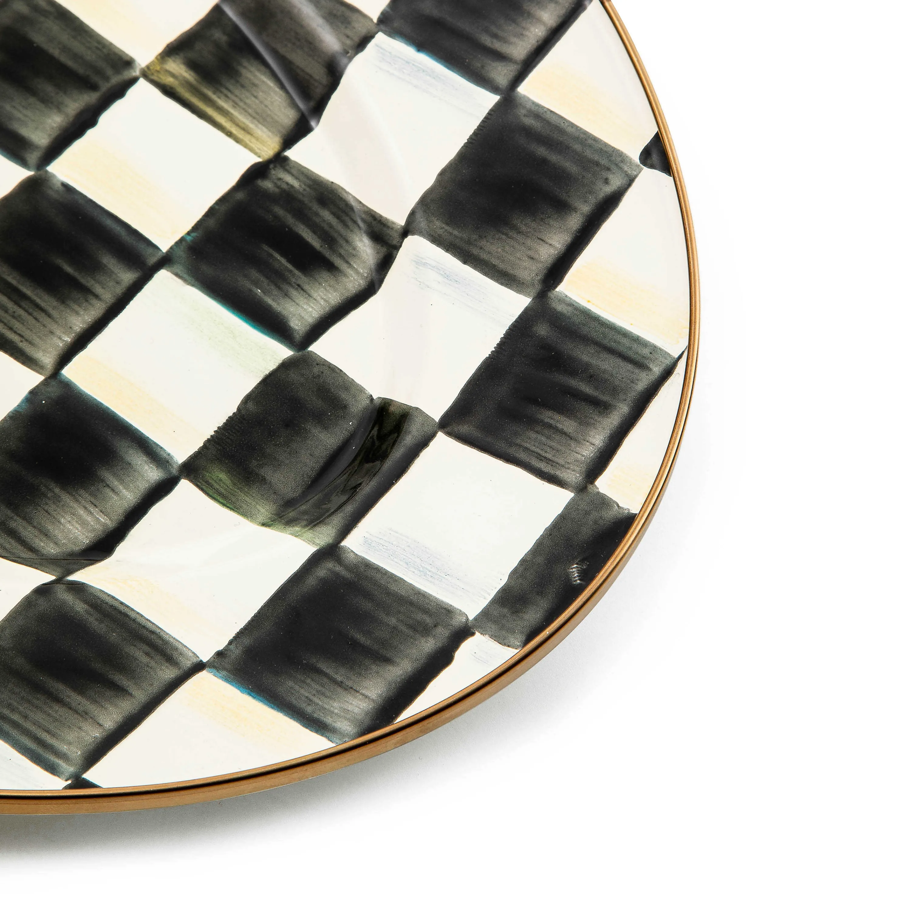 Courtly Check Enamel Oval Platter - Small