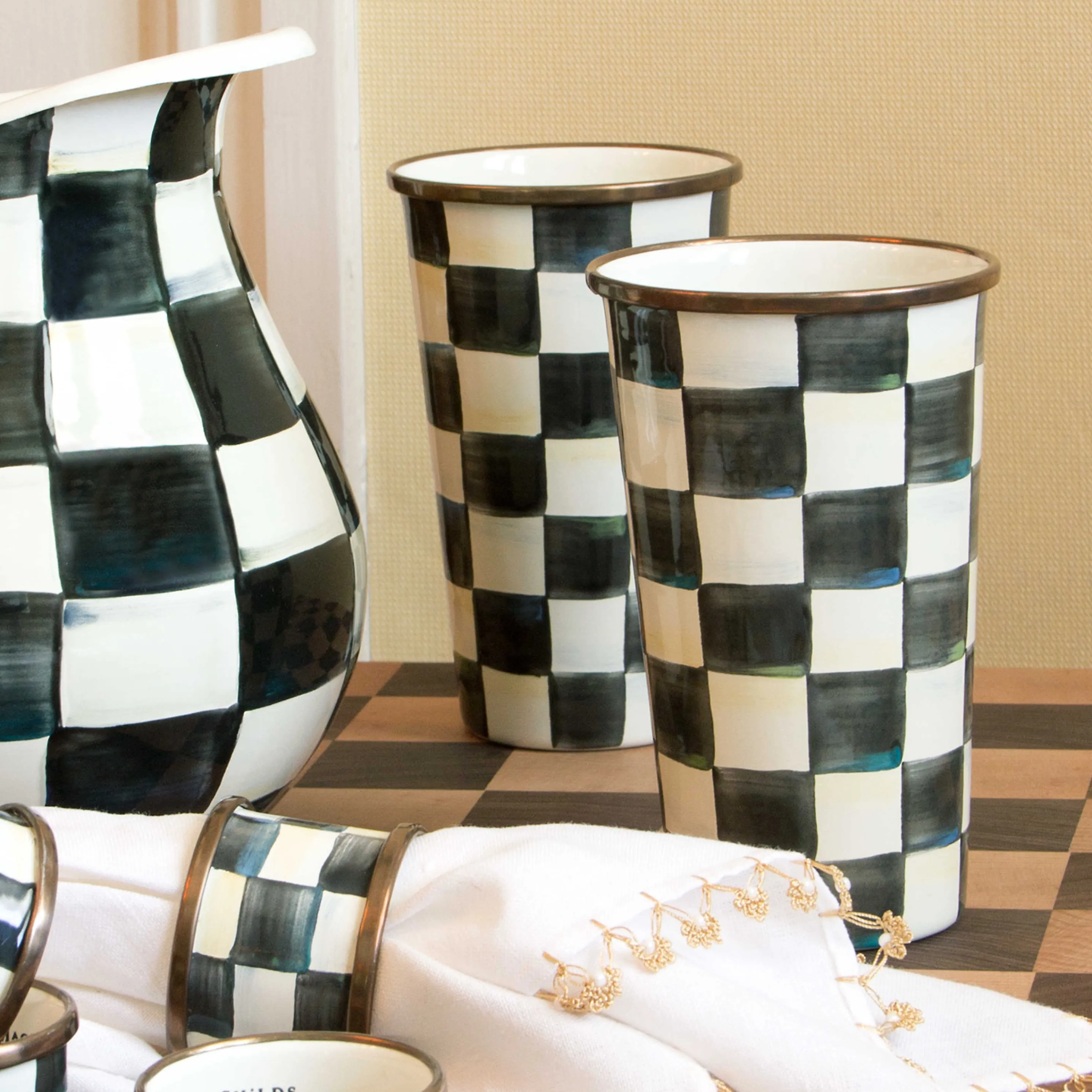 Courtly Check Enamel Tumbler - 20 Ounce