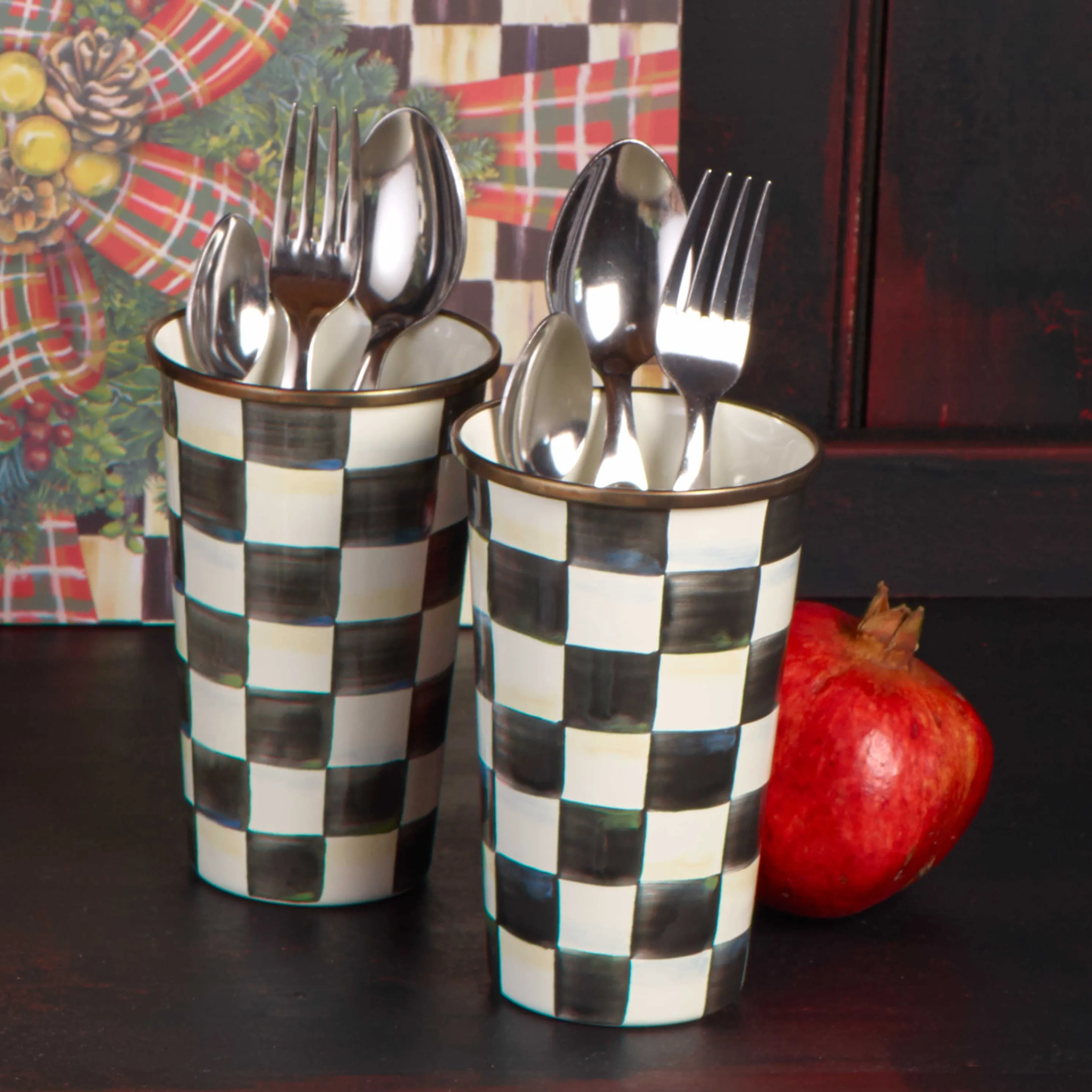 Courtly Check Enamel Tumbler - 20 Ounce