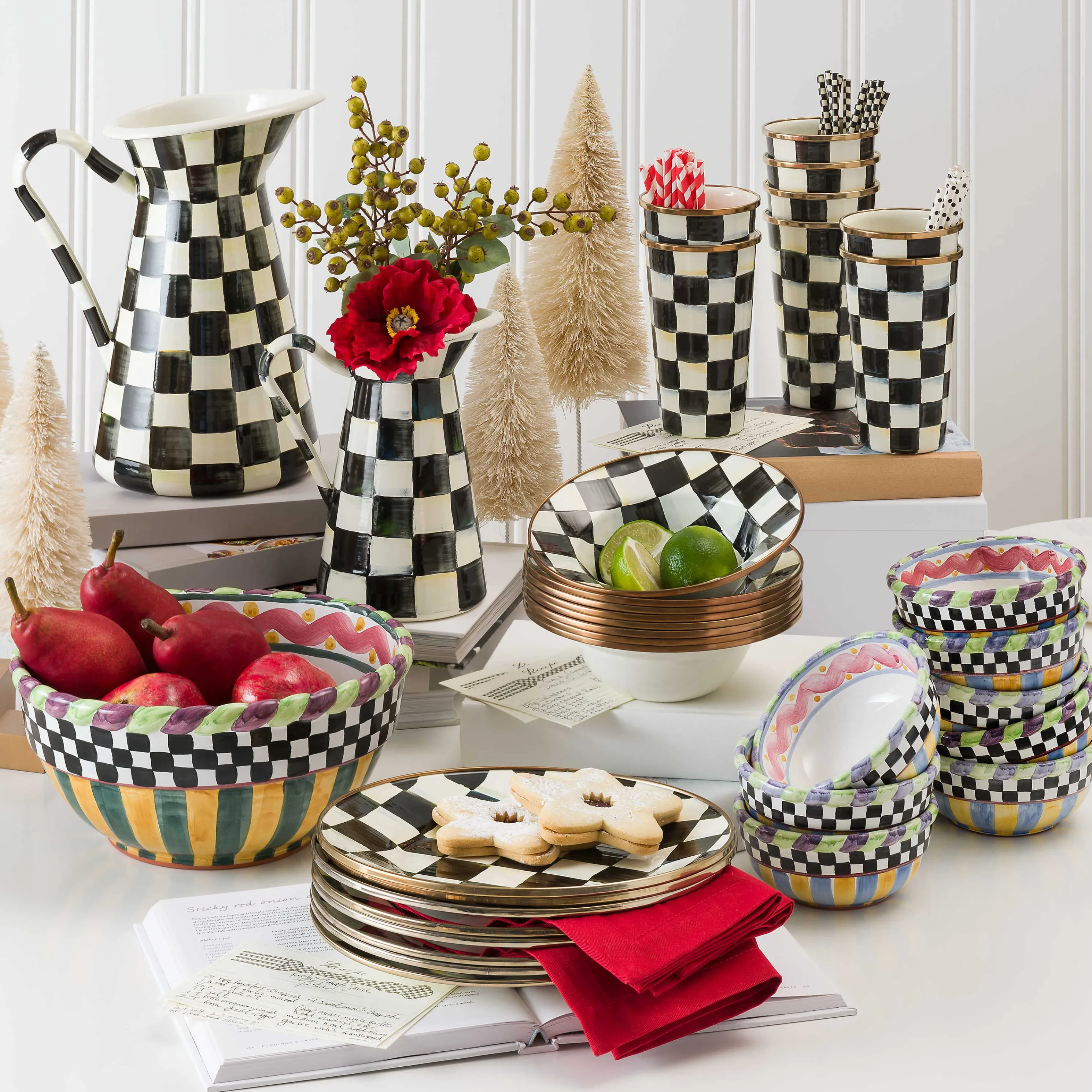 Courtly Check Enamel Tumbler - 20 Ounce