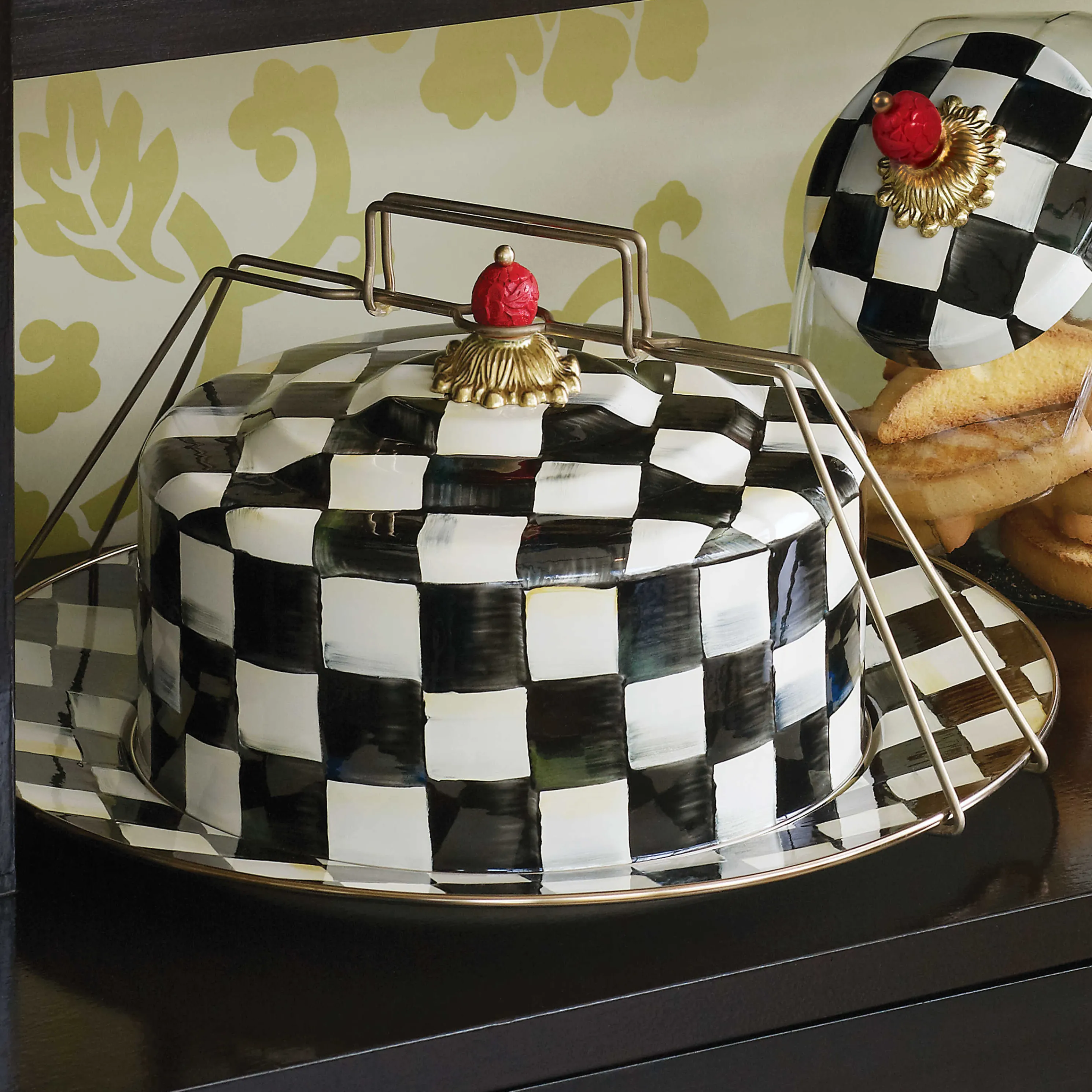Courtly Check Enamel Cake Carrier
