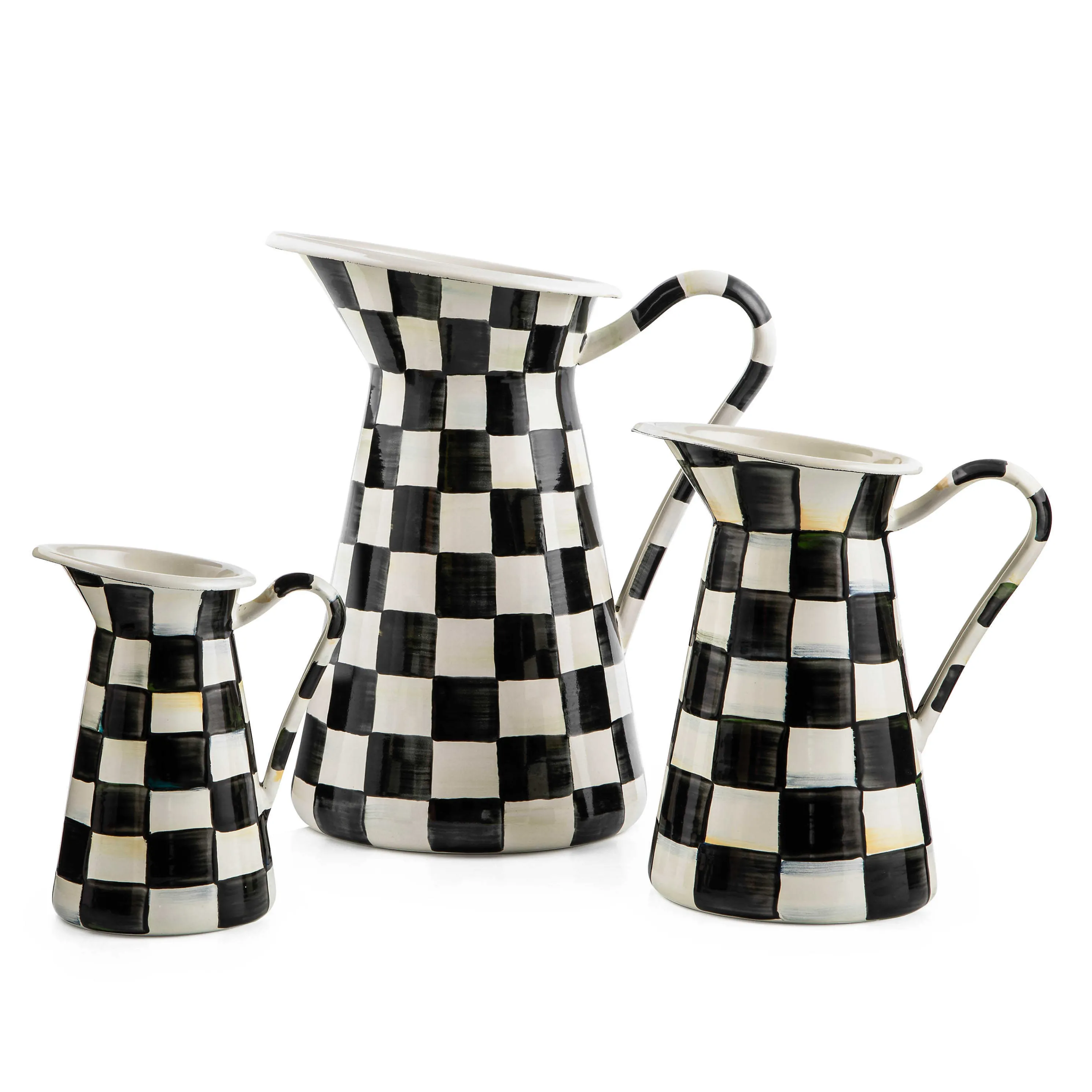 Courtly Check Enamel Practical Pitcher - Small