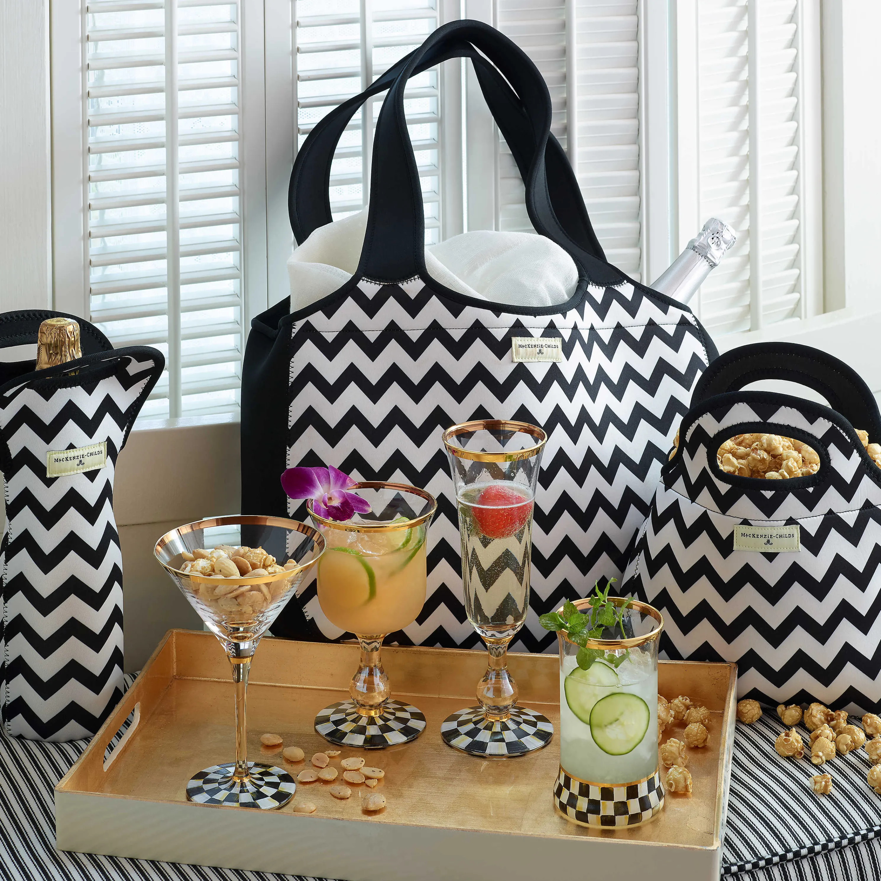 Courtly Check Highball Glass