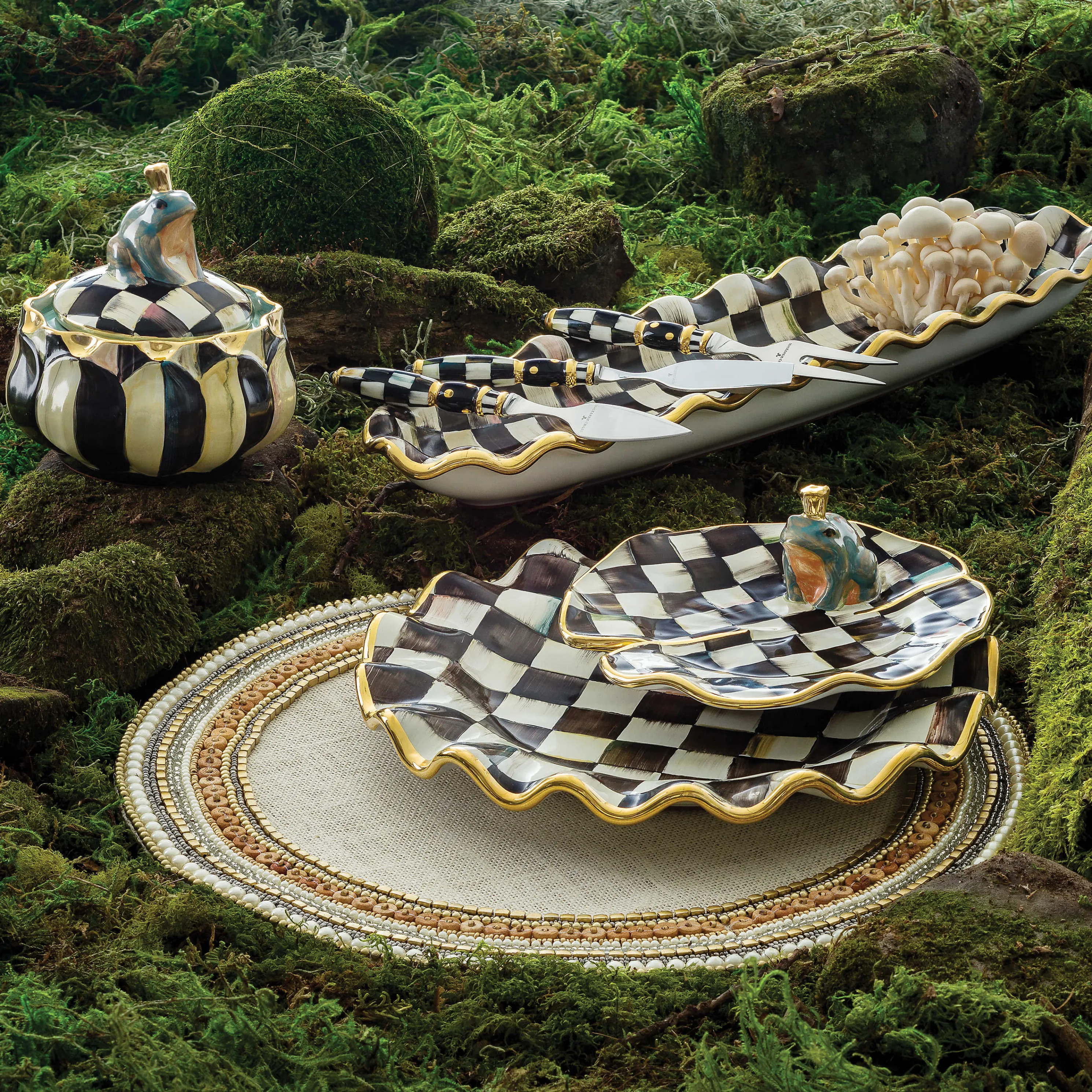 Courtly Check Hors D'Oeuvre Tray