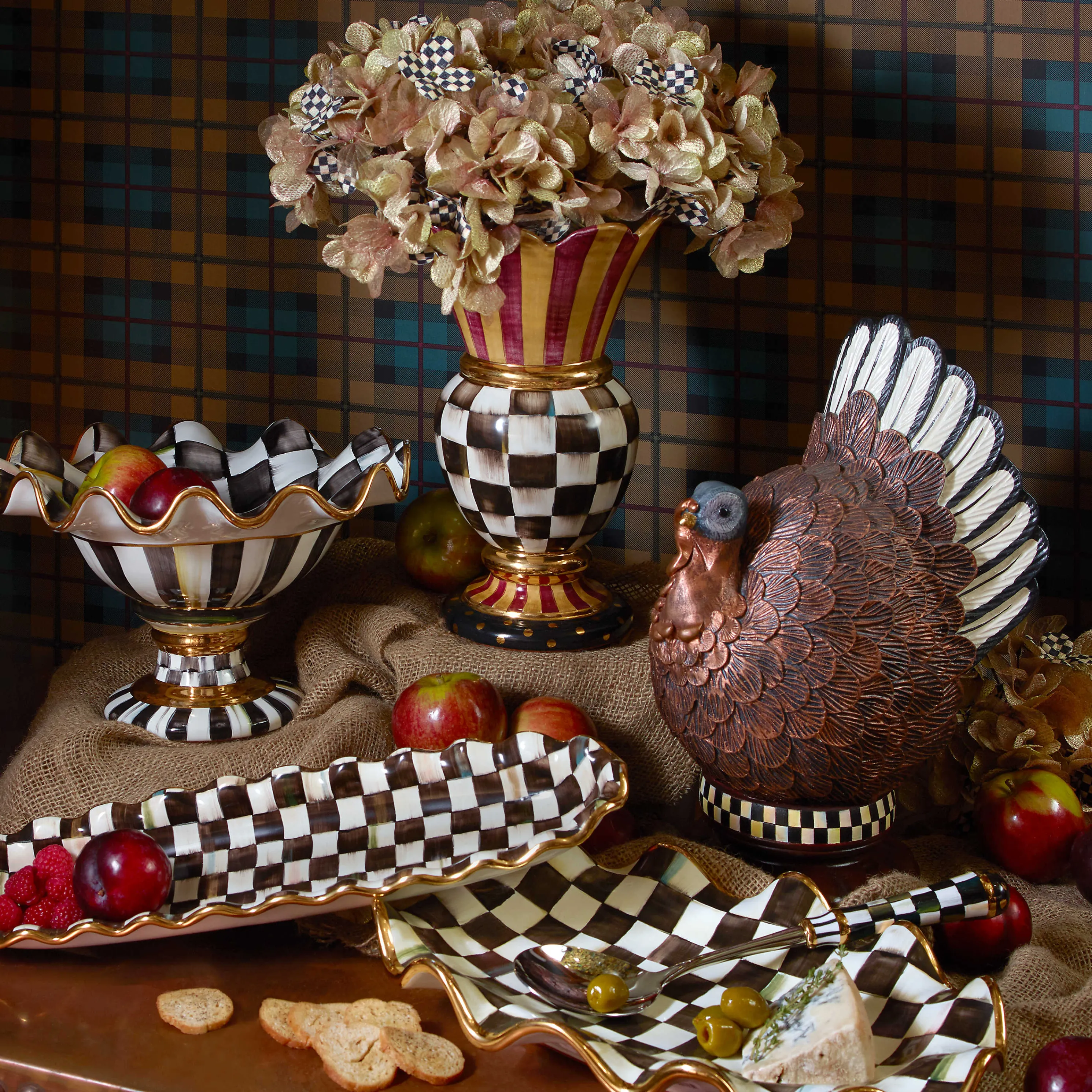 Courtly Check Hors D'Oeuvre Tray