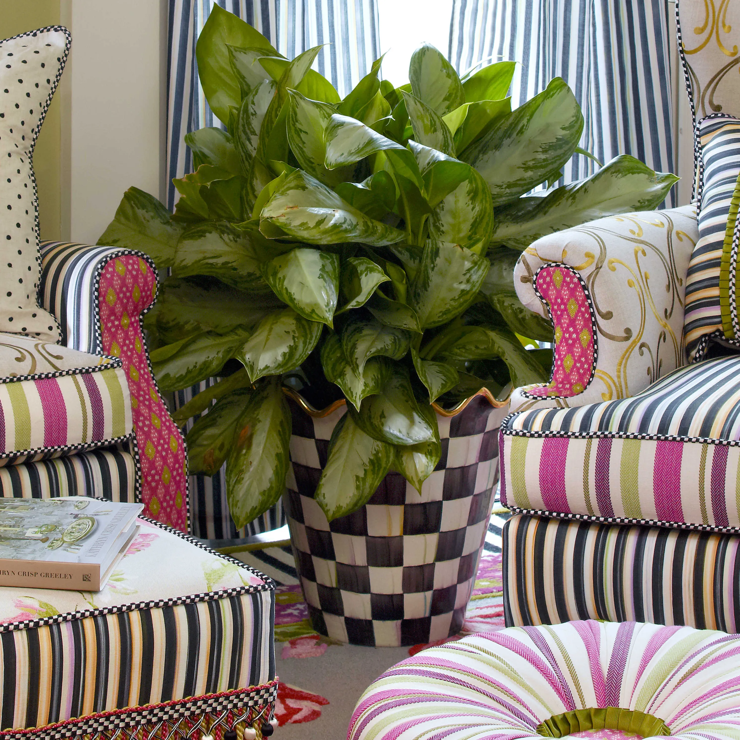 Courtly Check Jumbo Garden Pot