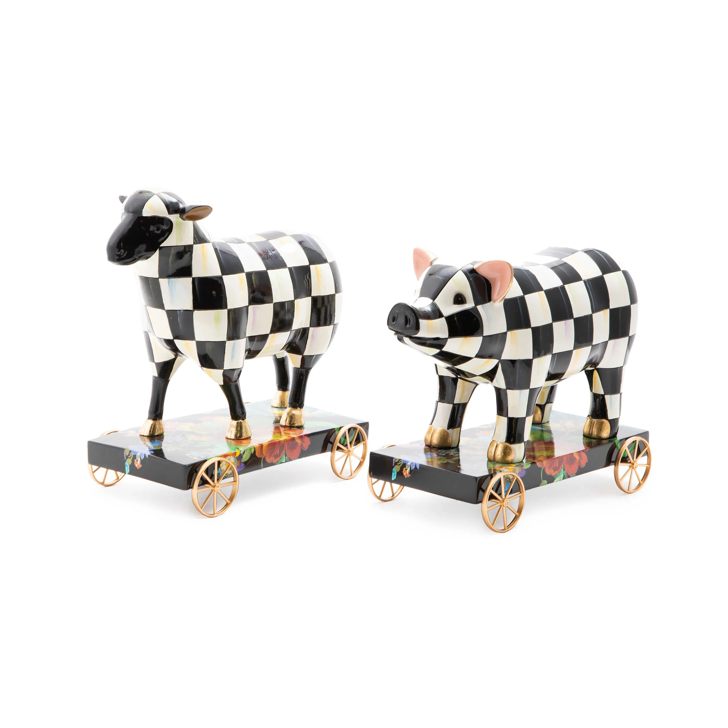 Courtly Check Pig On Parade Decor