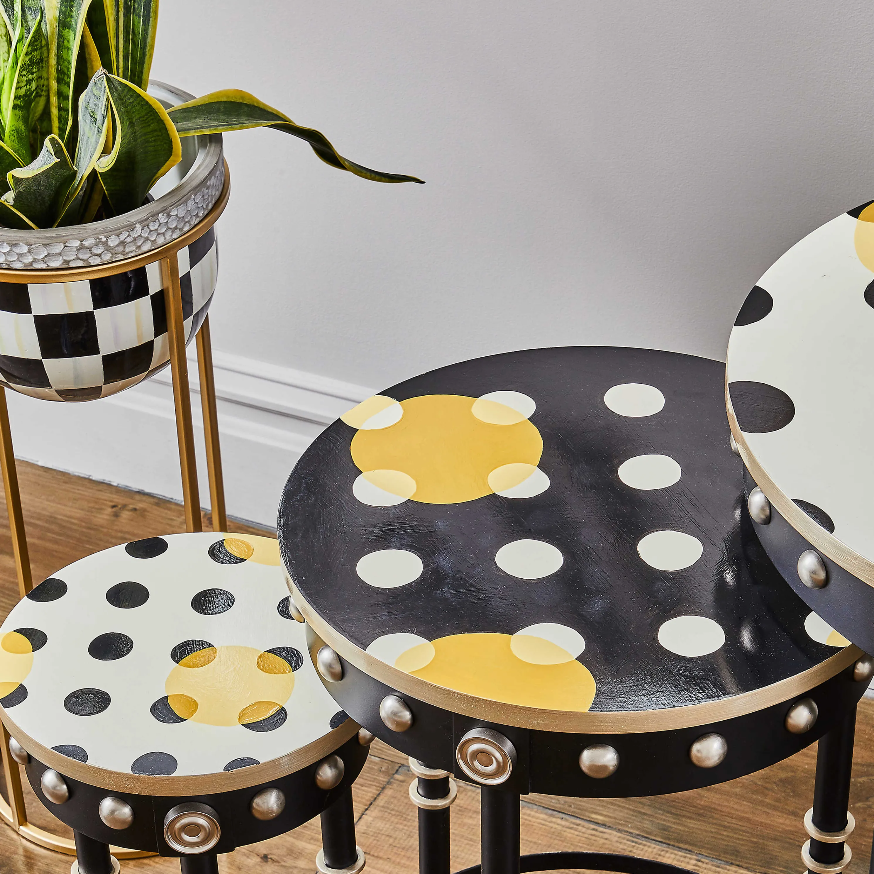 Courtly Check Plant Stand - Tall