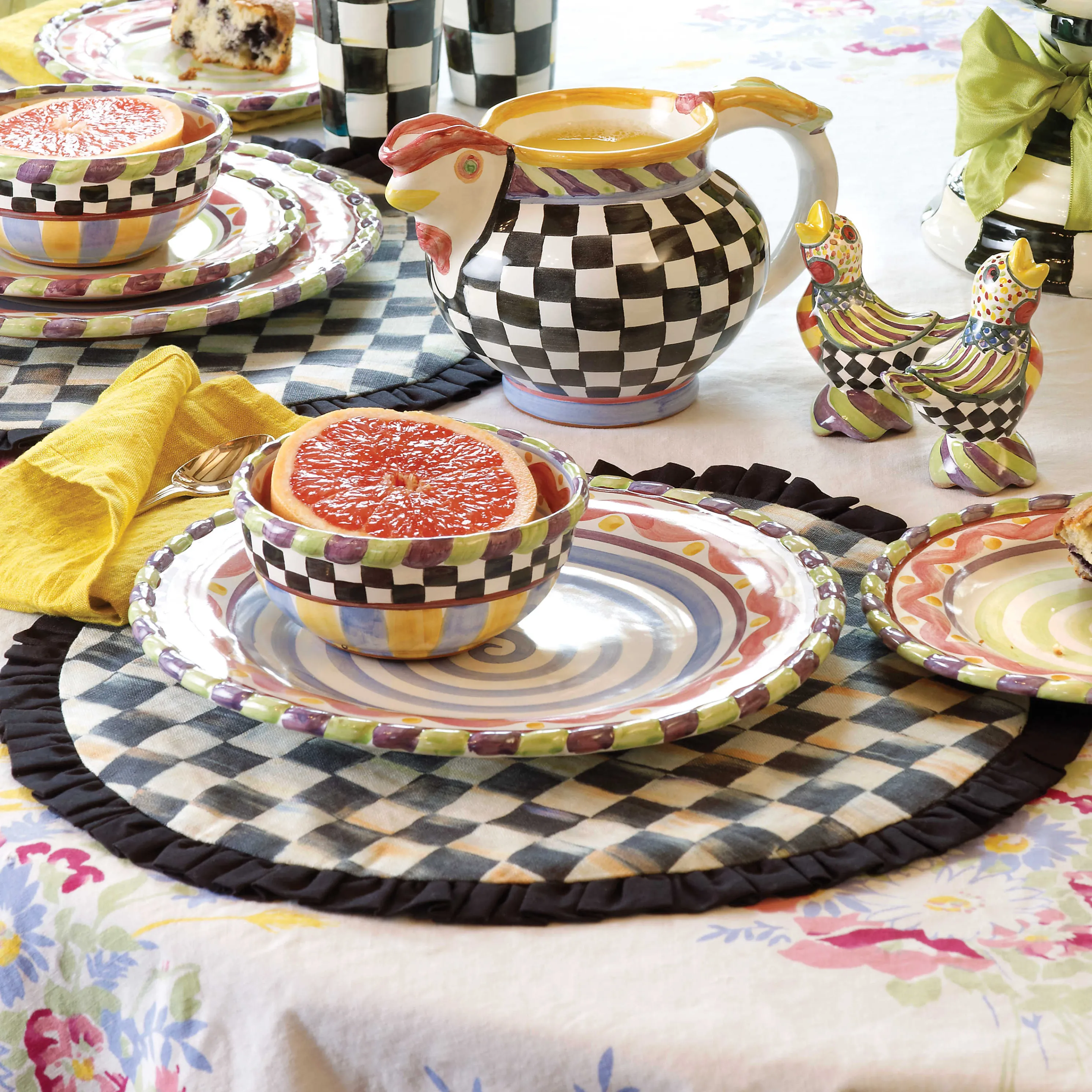 Courtly Check Round Placemat