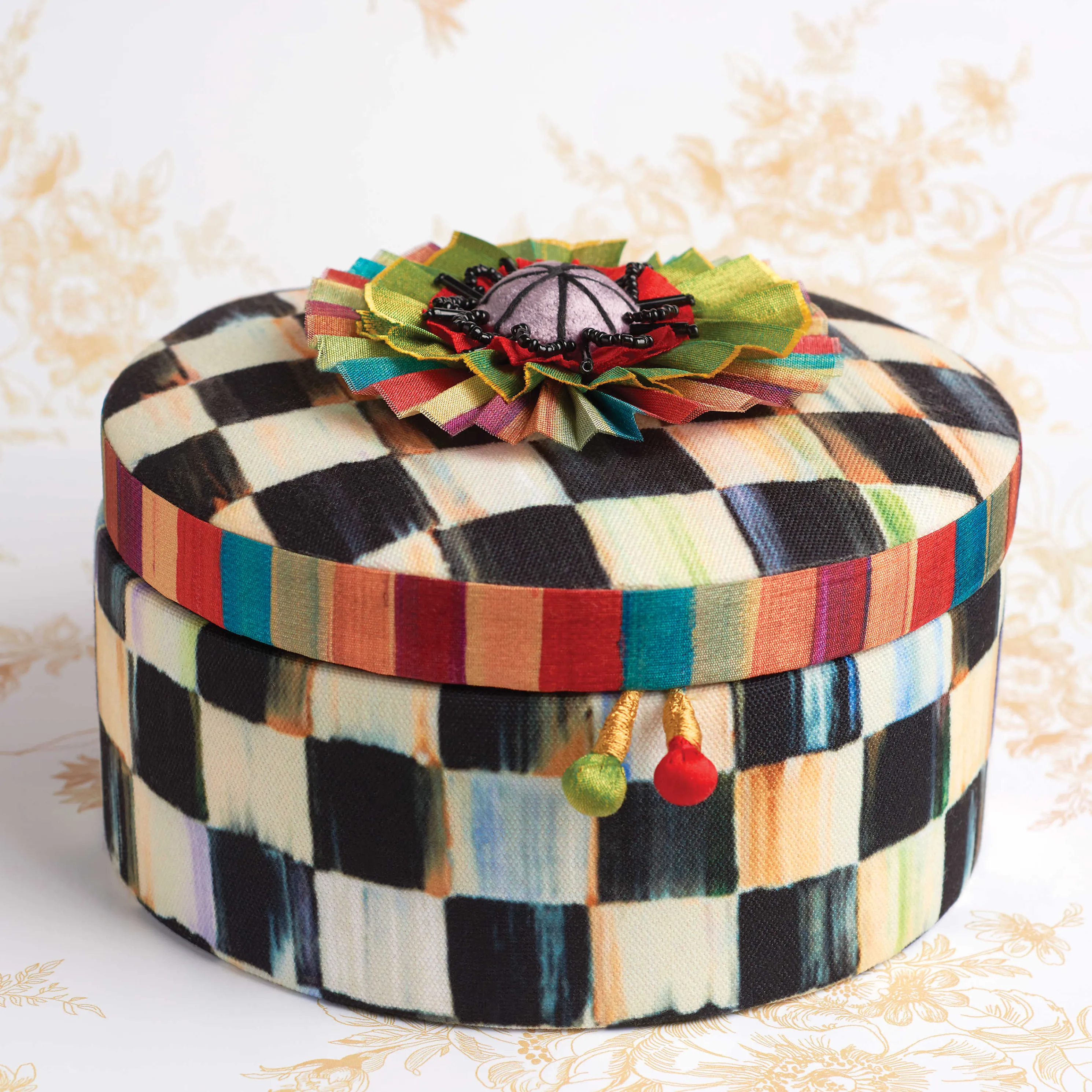 Courtly Check Round Jewelry Box