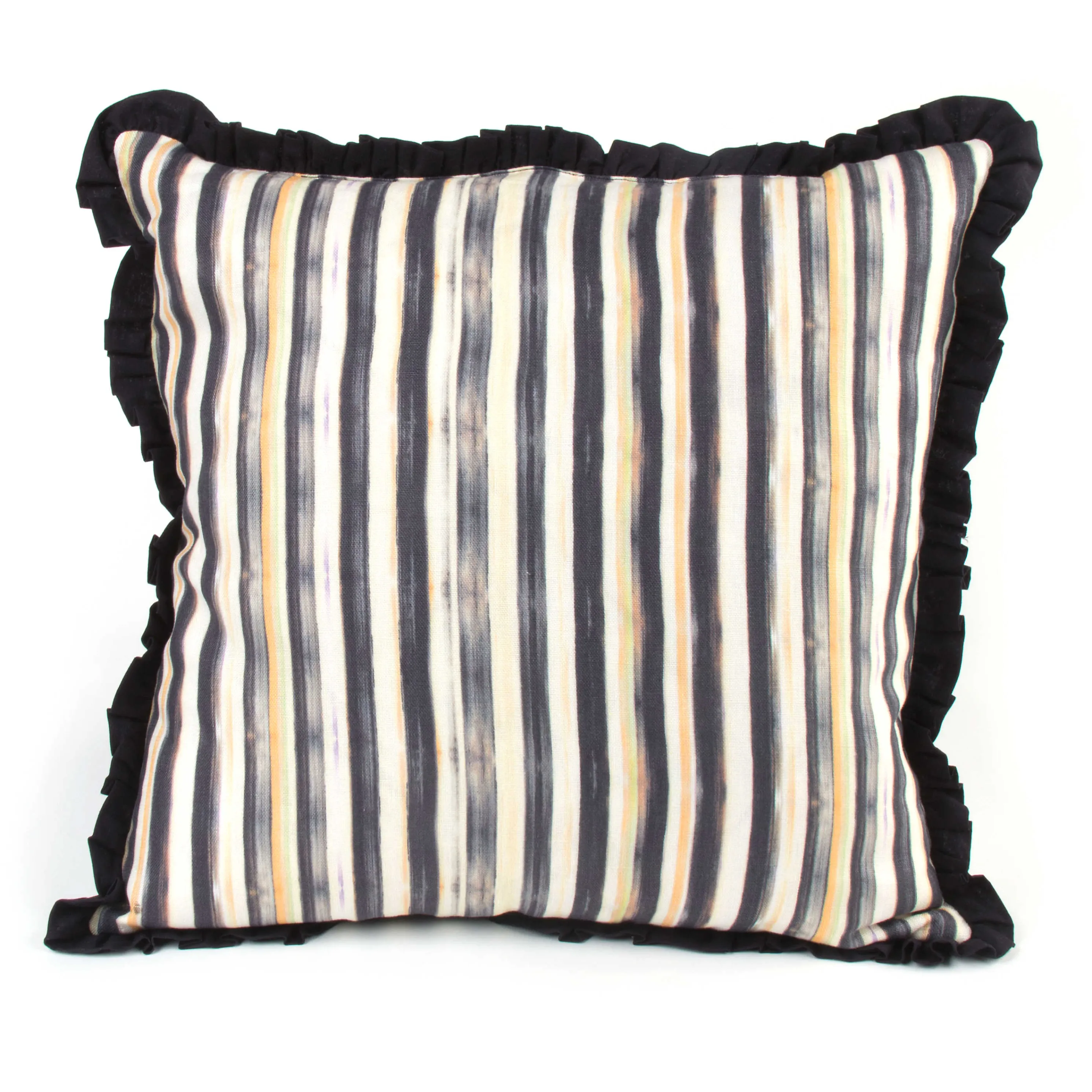 Courtly Check Ruffled Square Pillow