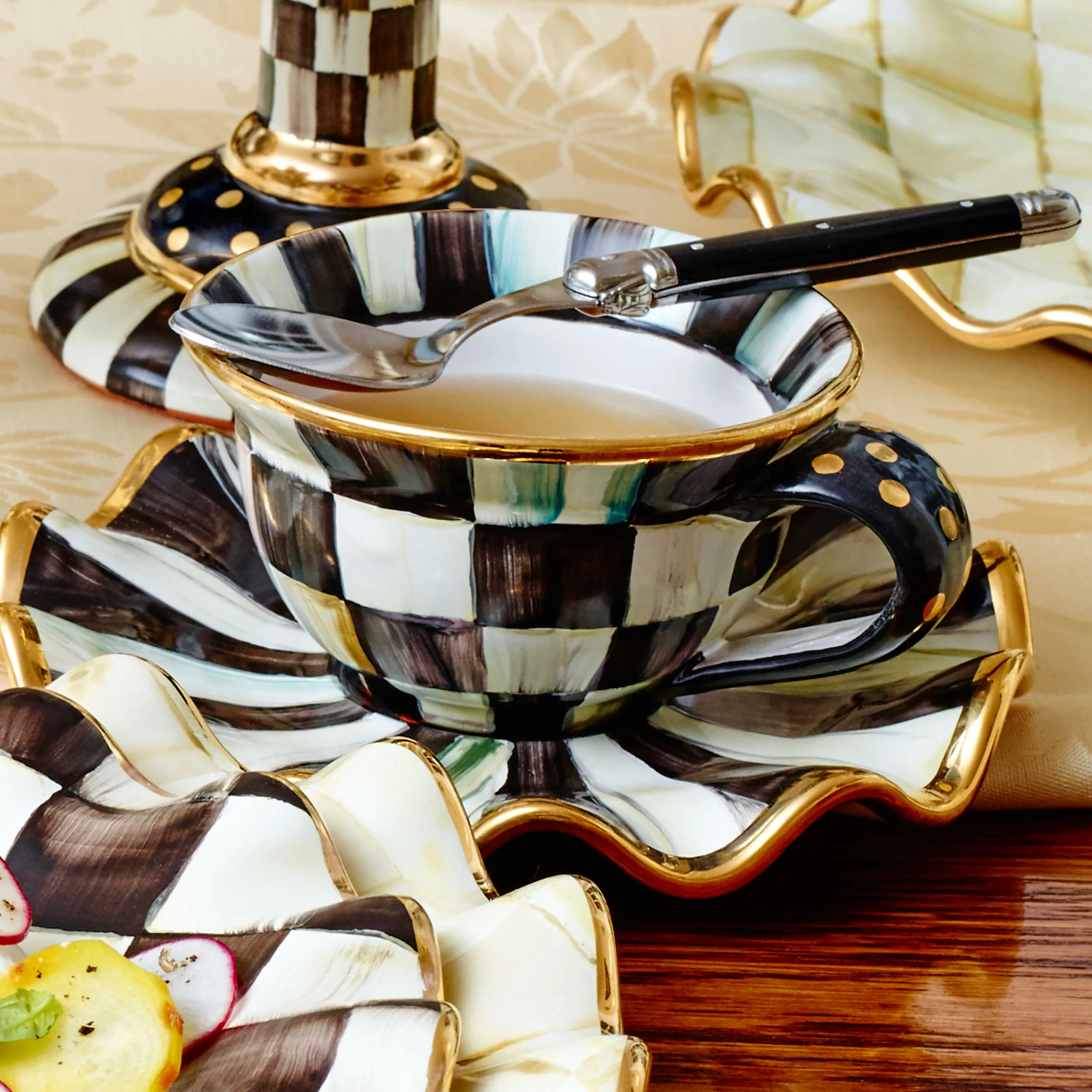 Courtly Check Saucer