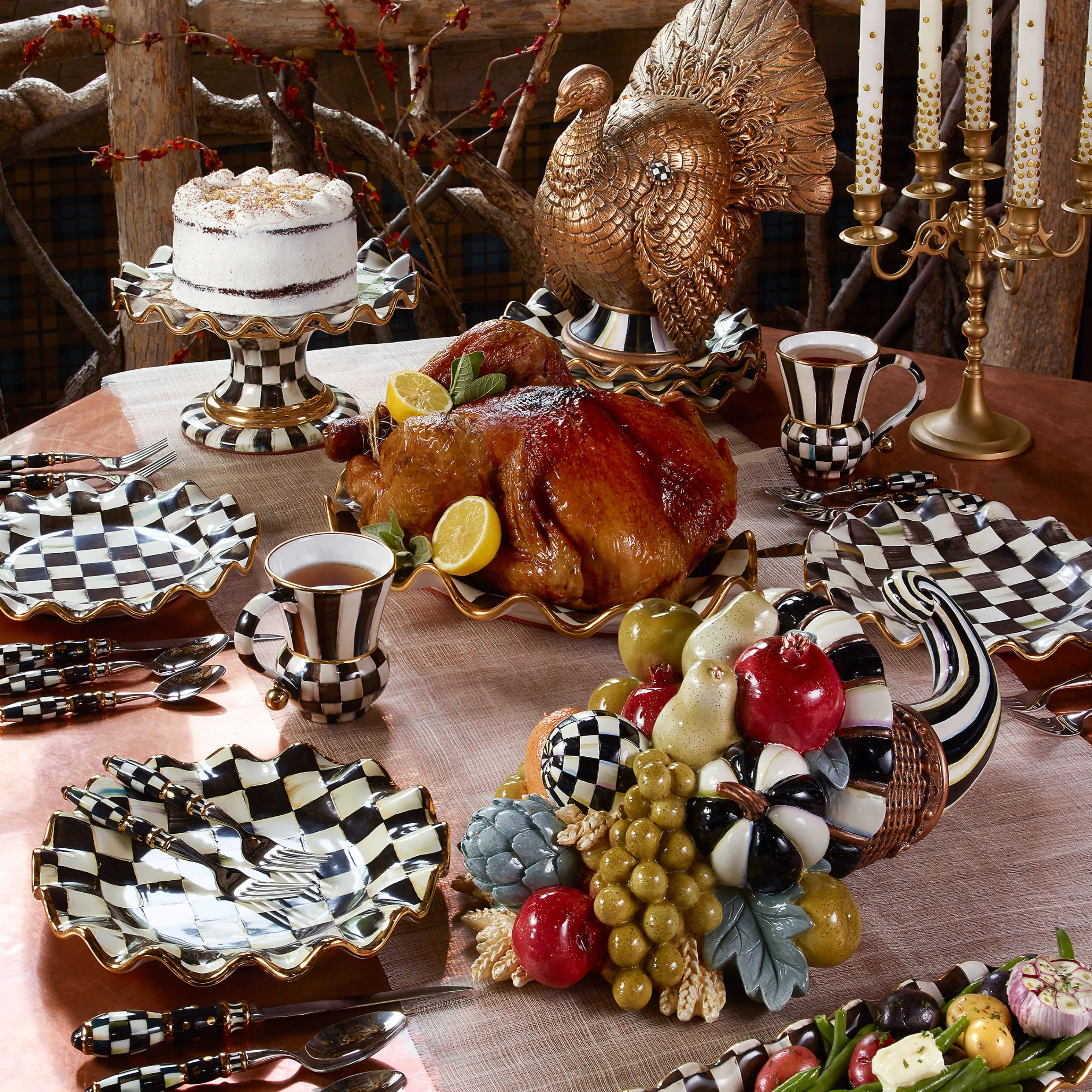 Courtly Check Serving Platter