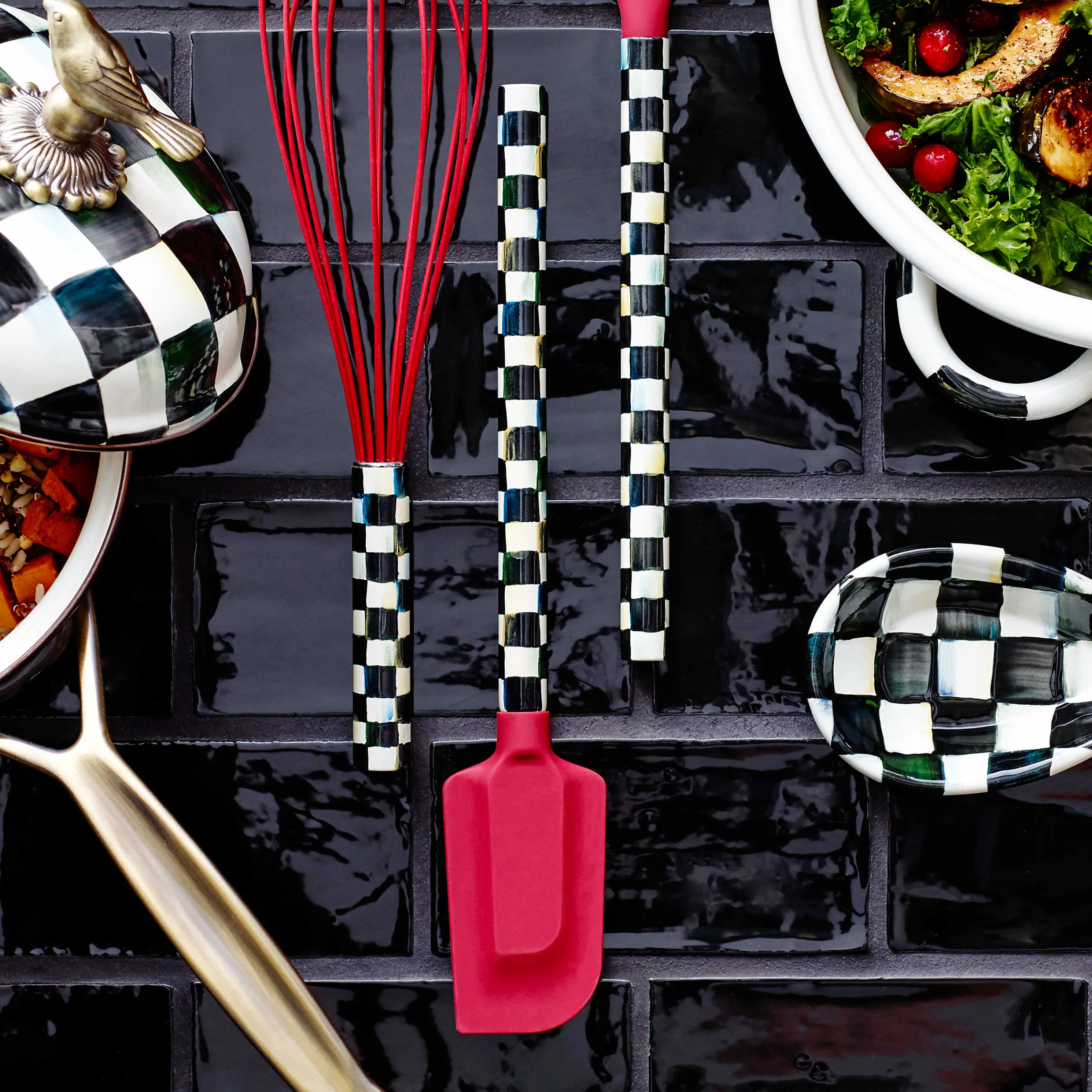Courtly Check Spatula - Red