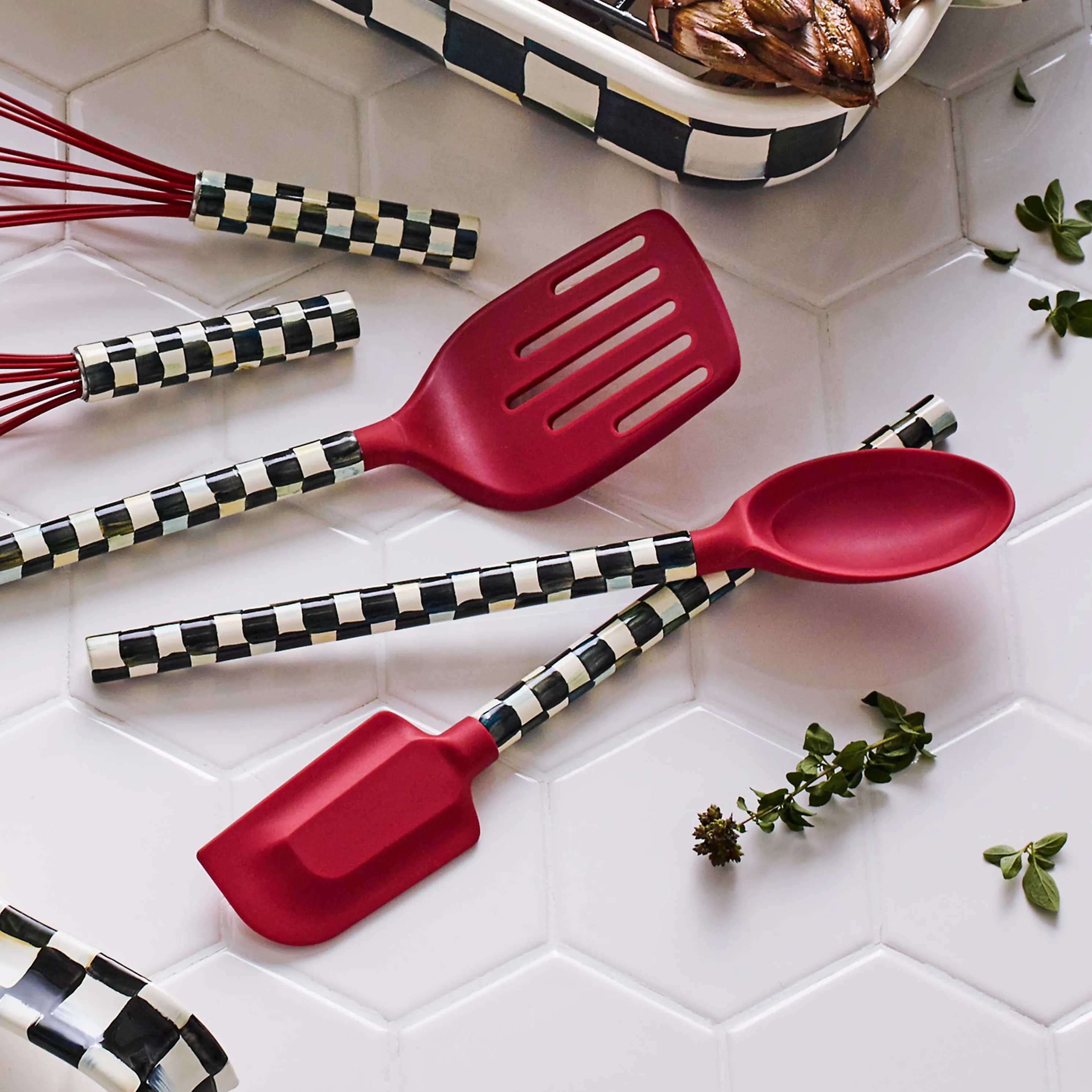 Courtly Check Spatula - Red