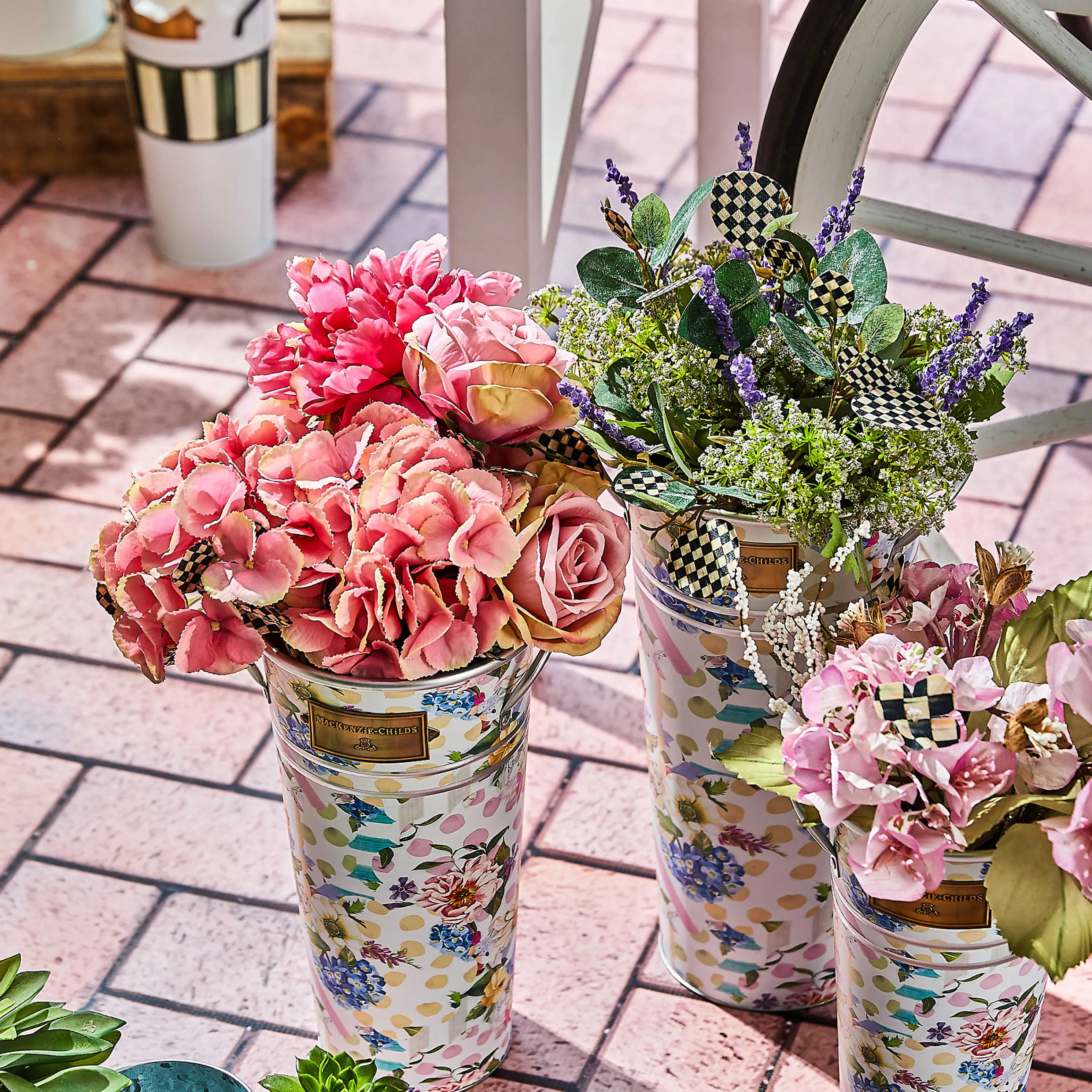 Courtly Check Summer Bouquet - Pink