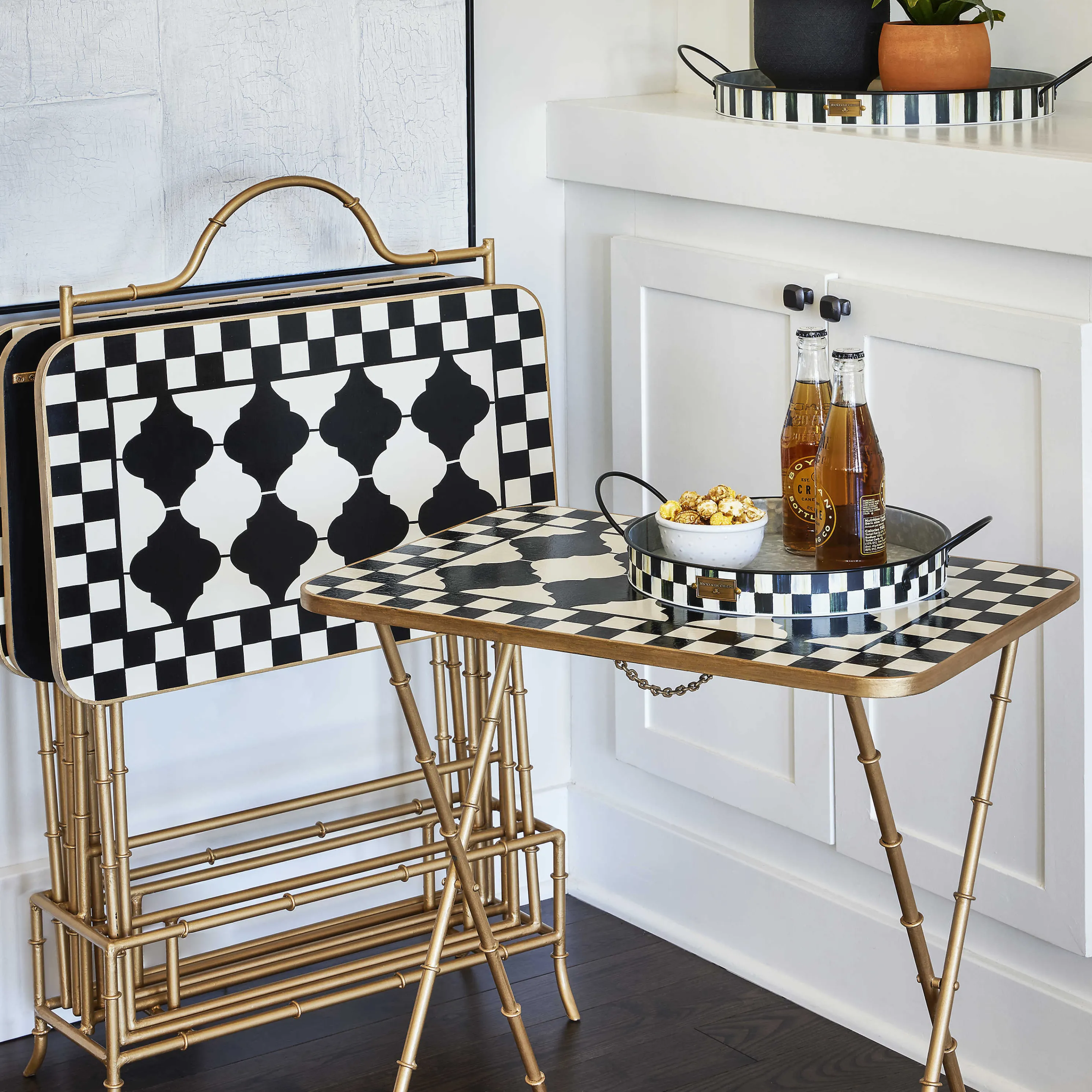 Courtly Cocktail Trays - Set Of 4