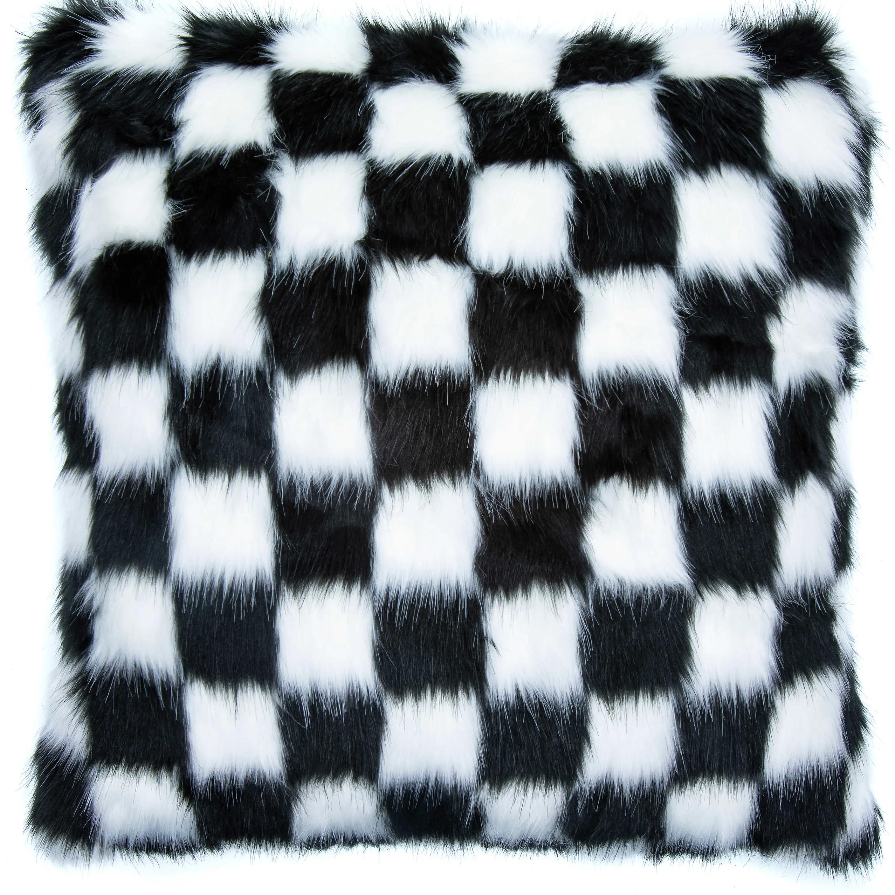 Fab Fur Check Pillow
