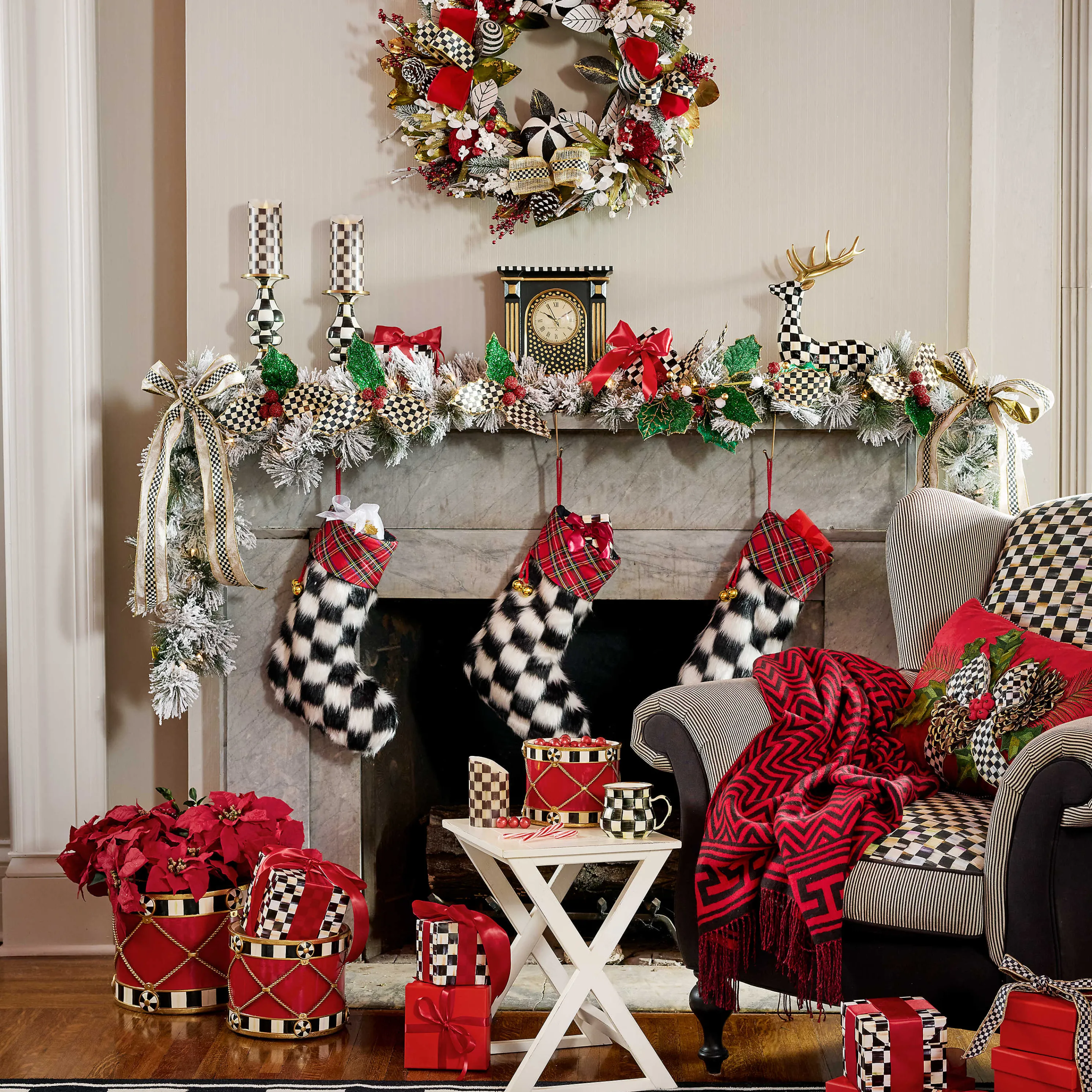 Fab Fur Check Stocking