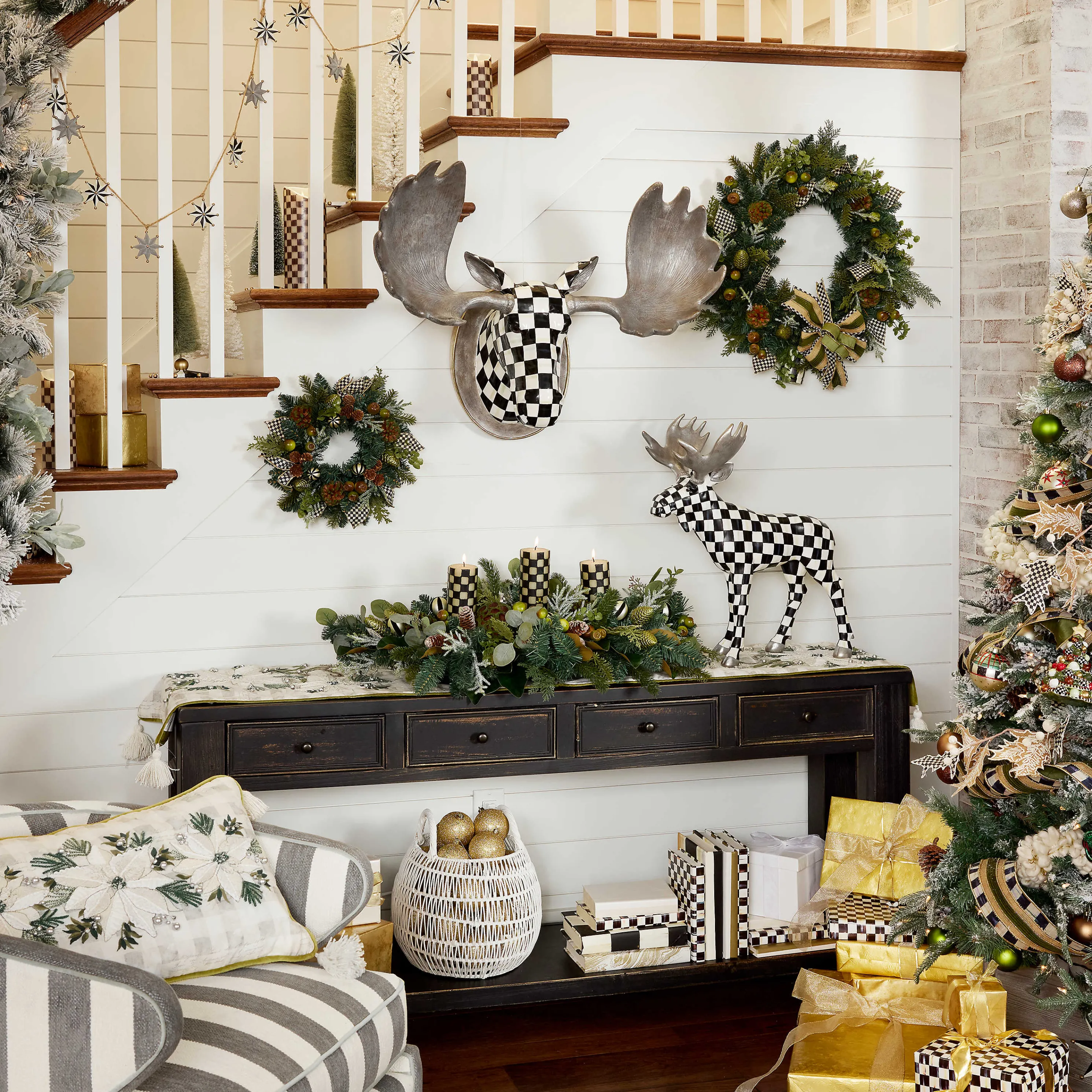 Farmhouse Moose Head Wall Mount